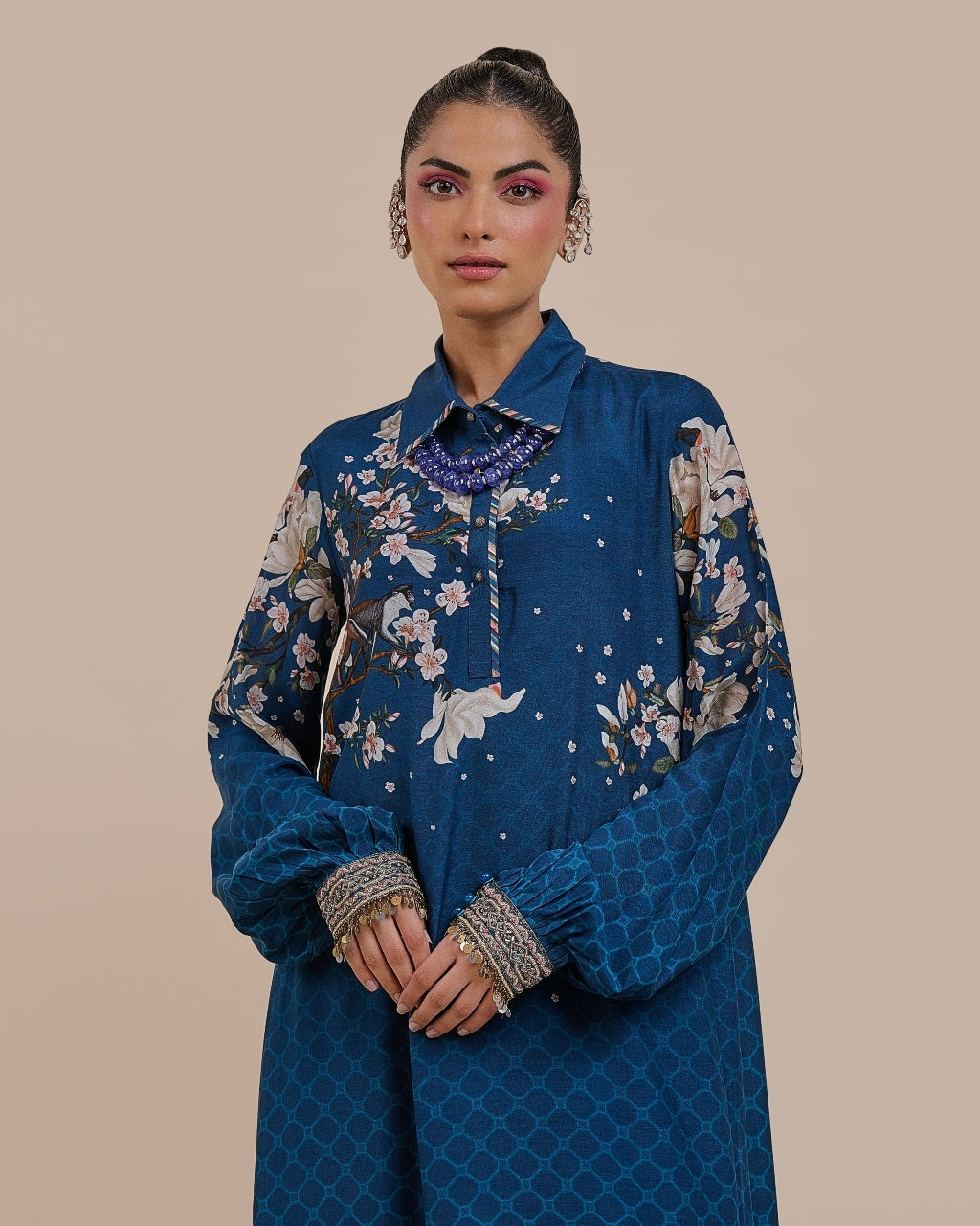 Navy Blue Kaftan