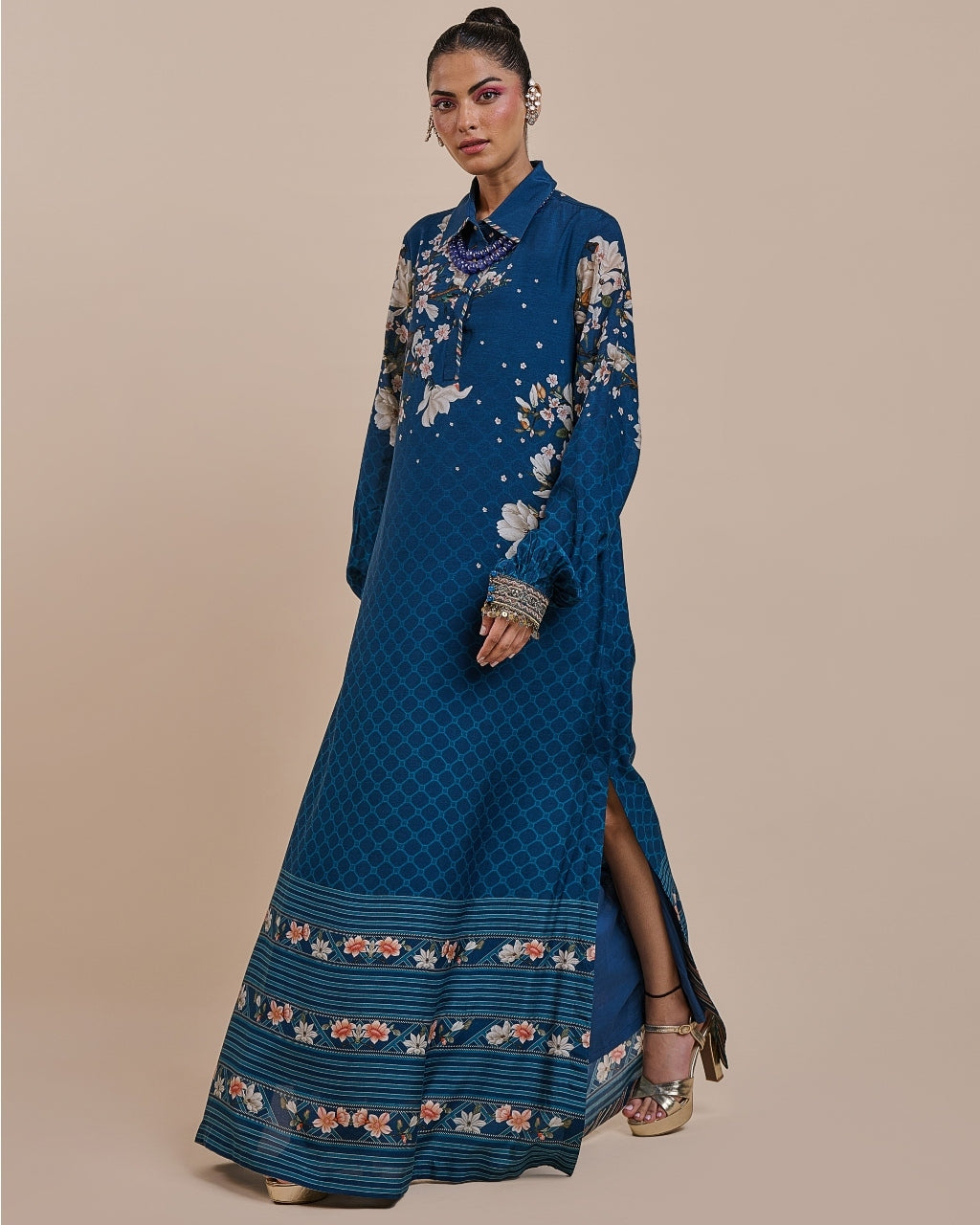 Navy Blue Kaftan