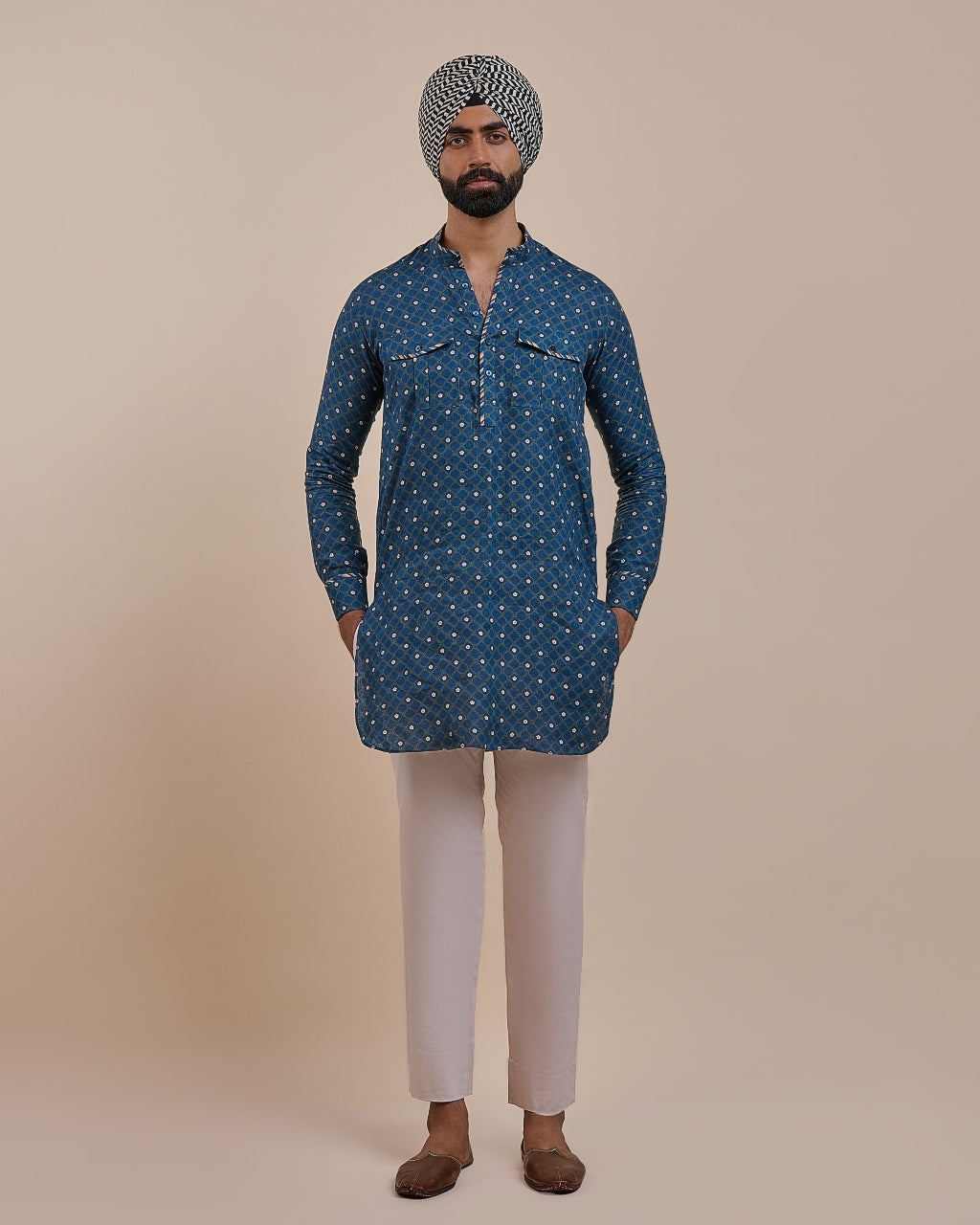 Navy Blue Kurta