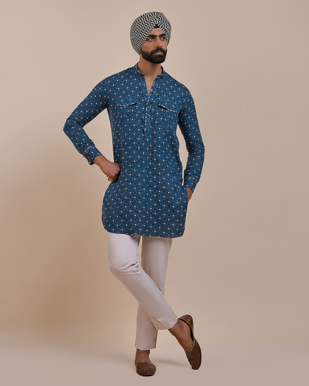 Navy Blue Kurta