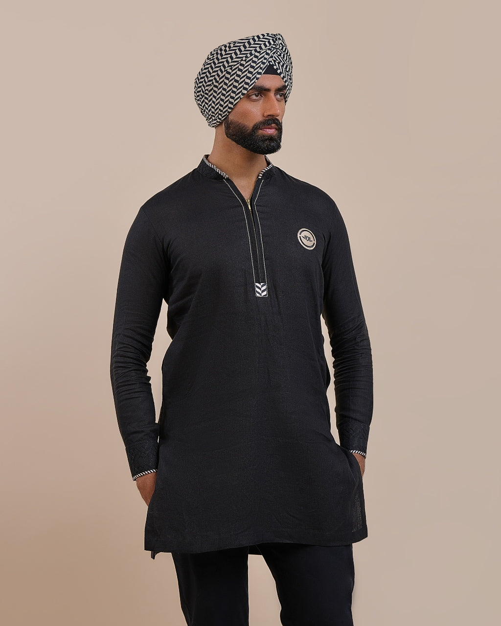 Noir Phoenix Solid Kurta