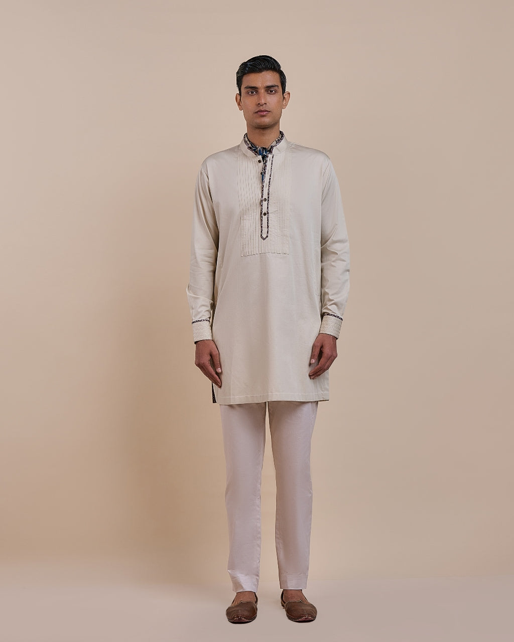 Pearl Ivory Solid Kurta