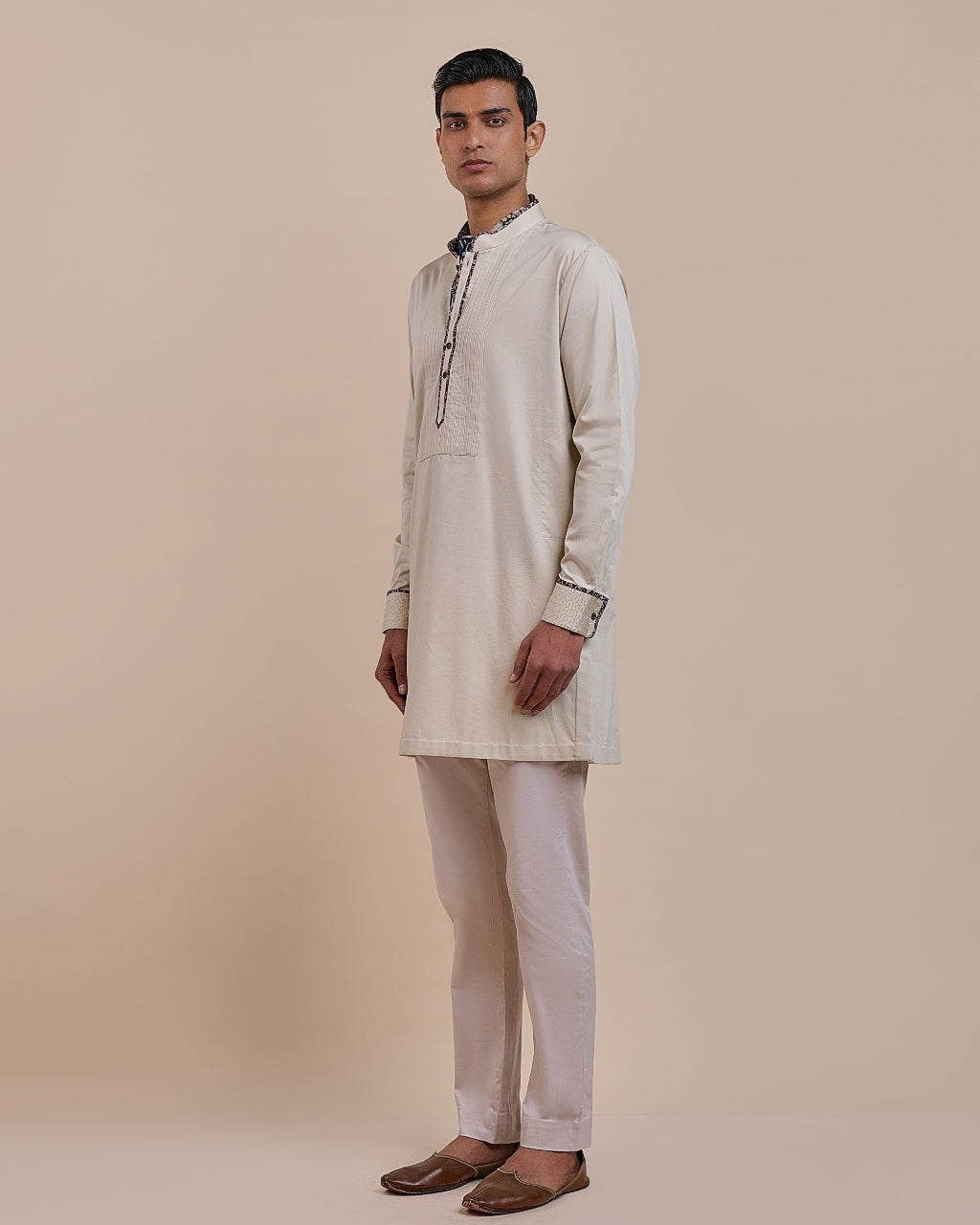 Pearl Ivory Solid Kurta