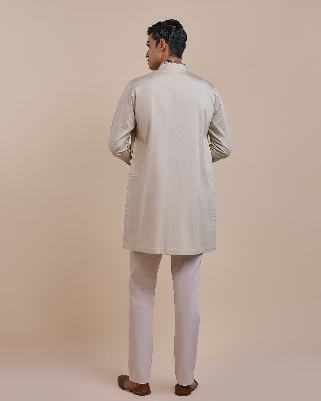 Pearl Ivory Solid Kurta