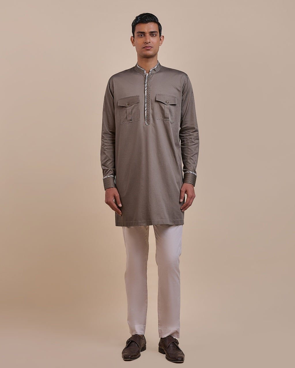 Ash Brown Kurta