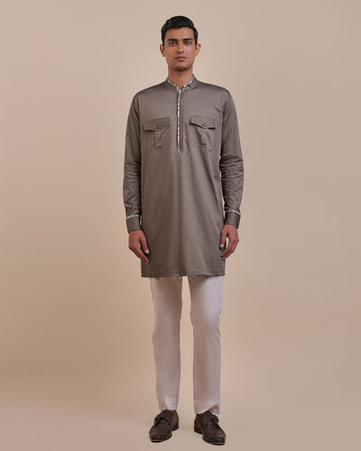 Ash Brown Kurta
