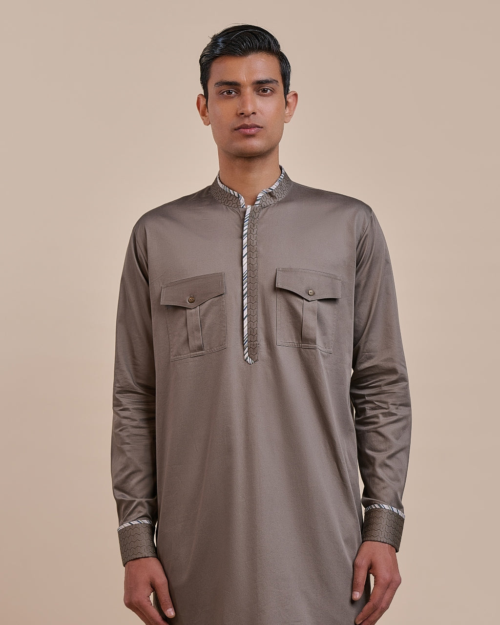 Ash Brown Kurta