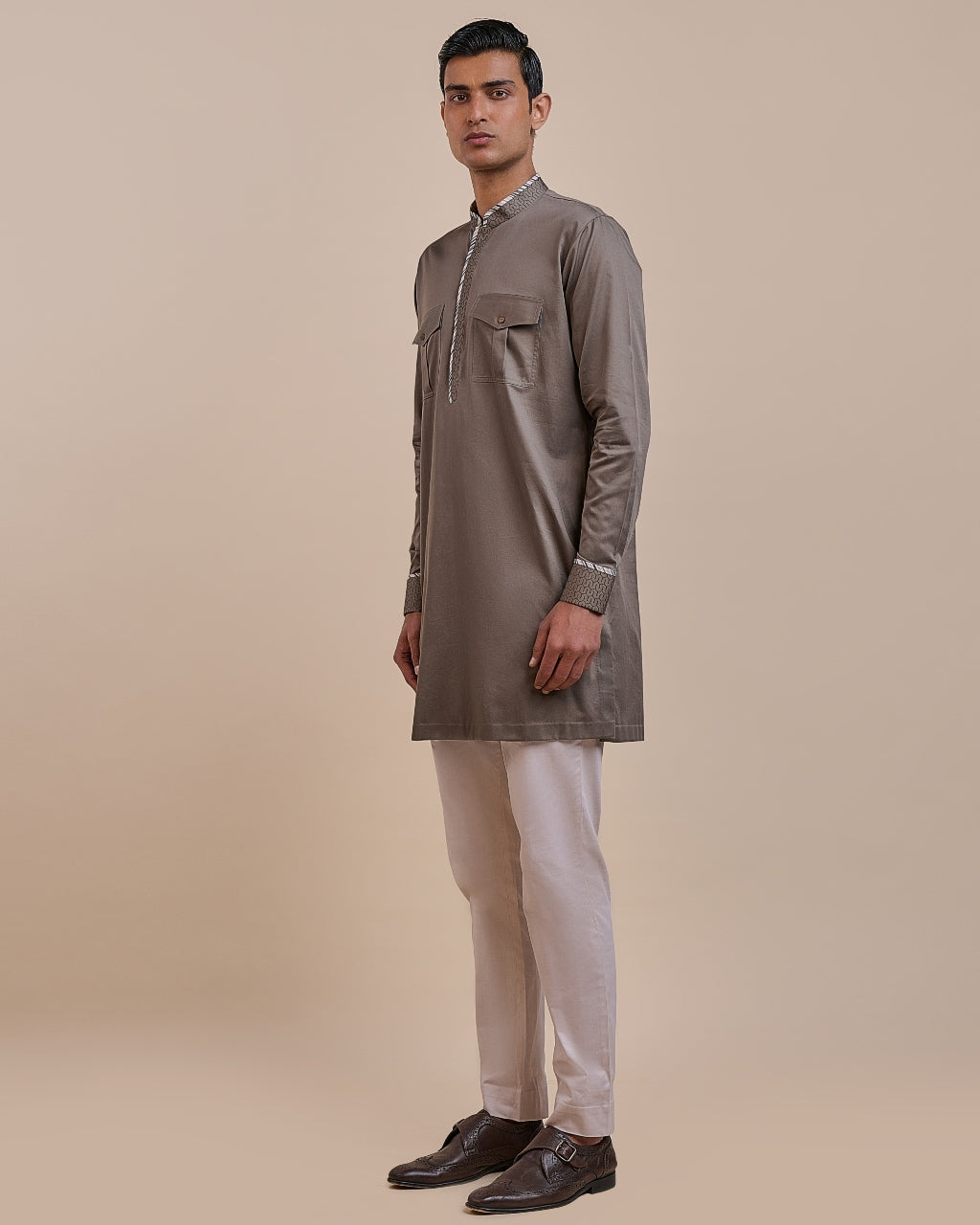 Ash Brown Kurta