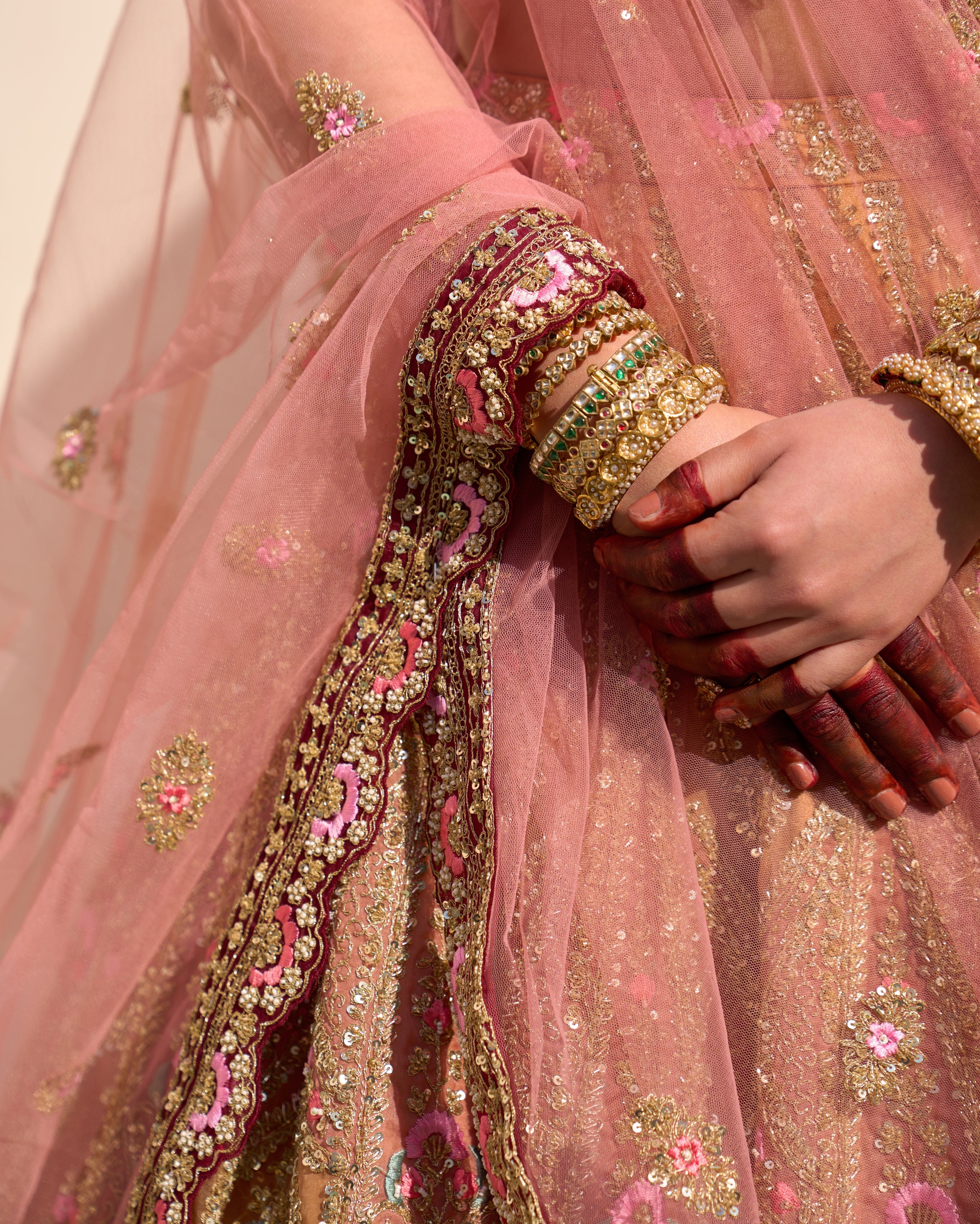 Nila Mustard Organza Double Duppatta Lehenga Set