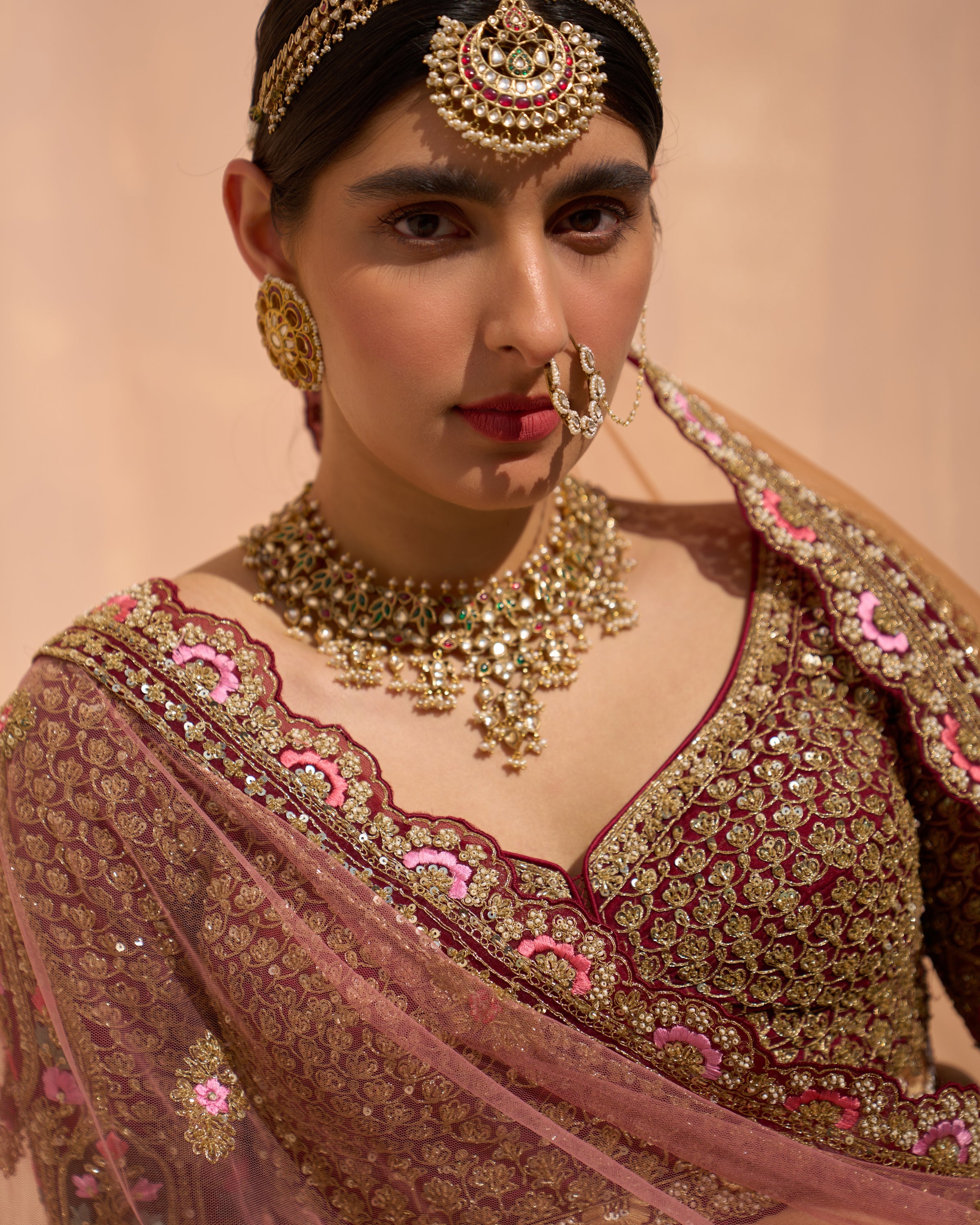 Nila Mustard Organza Double Duppatta Lehenga Set