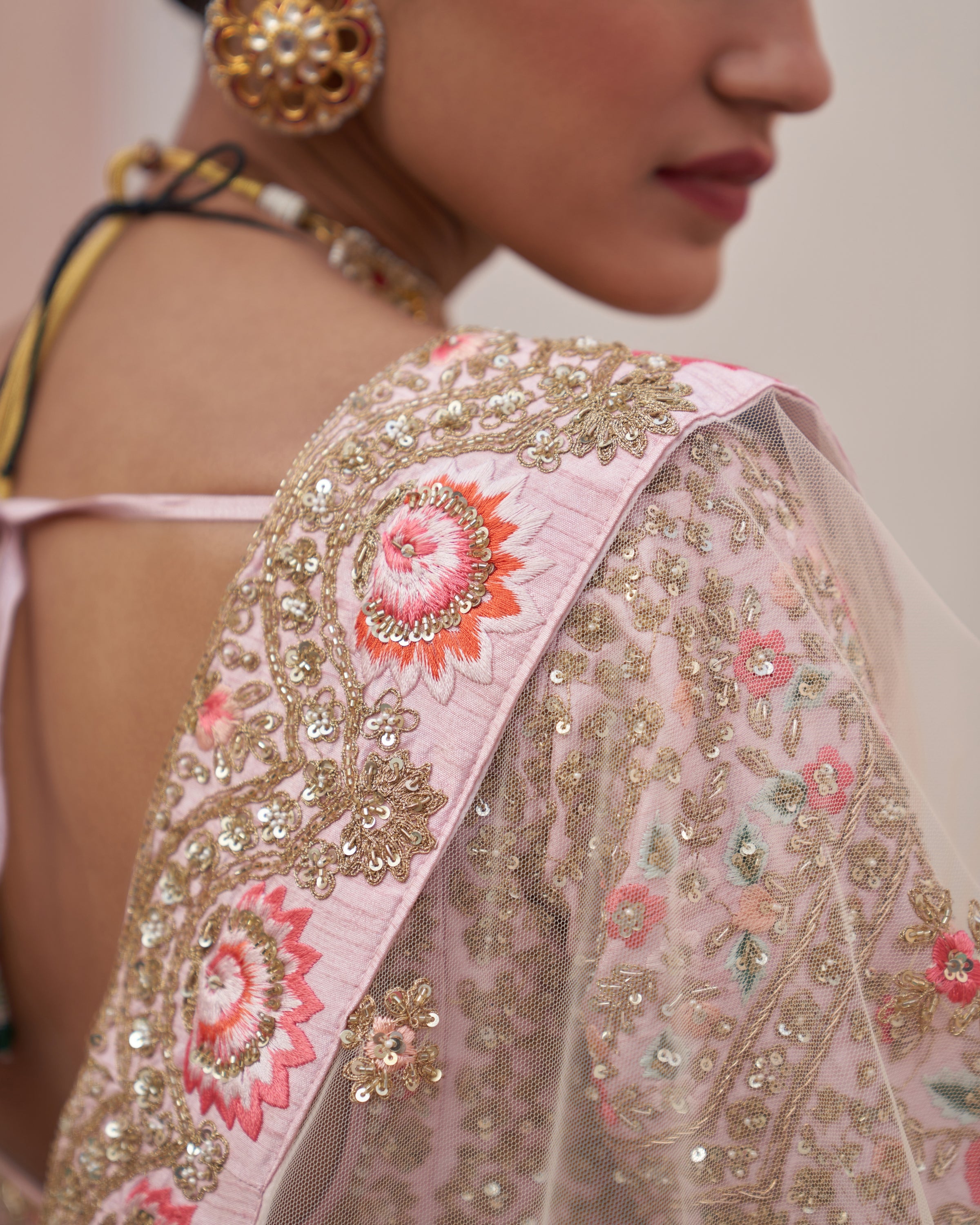 Radha Blush Pink Double Dupatta Lehenga Set