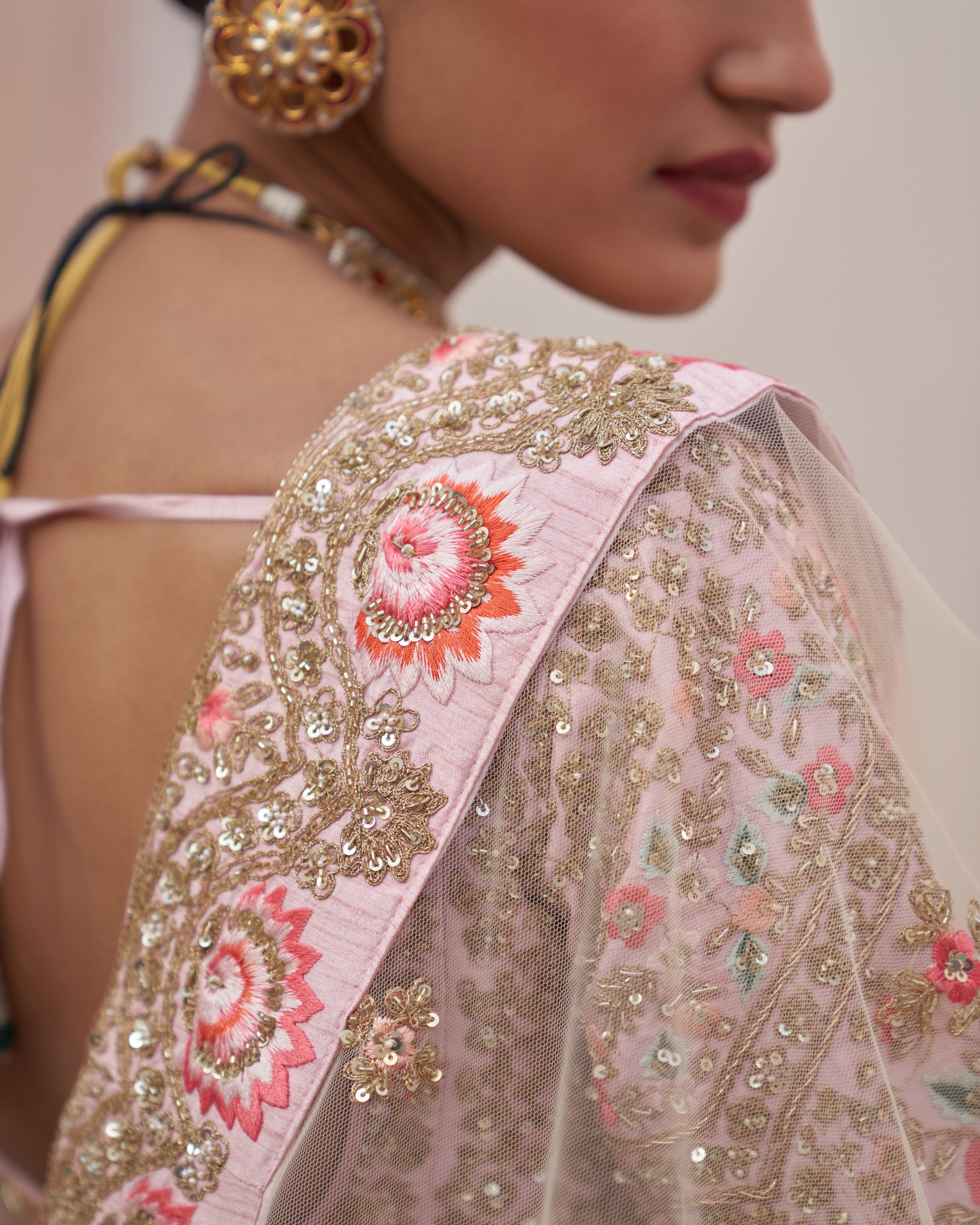 Radha Blush Pink Double Dupatta Lehenga Set