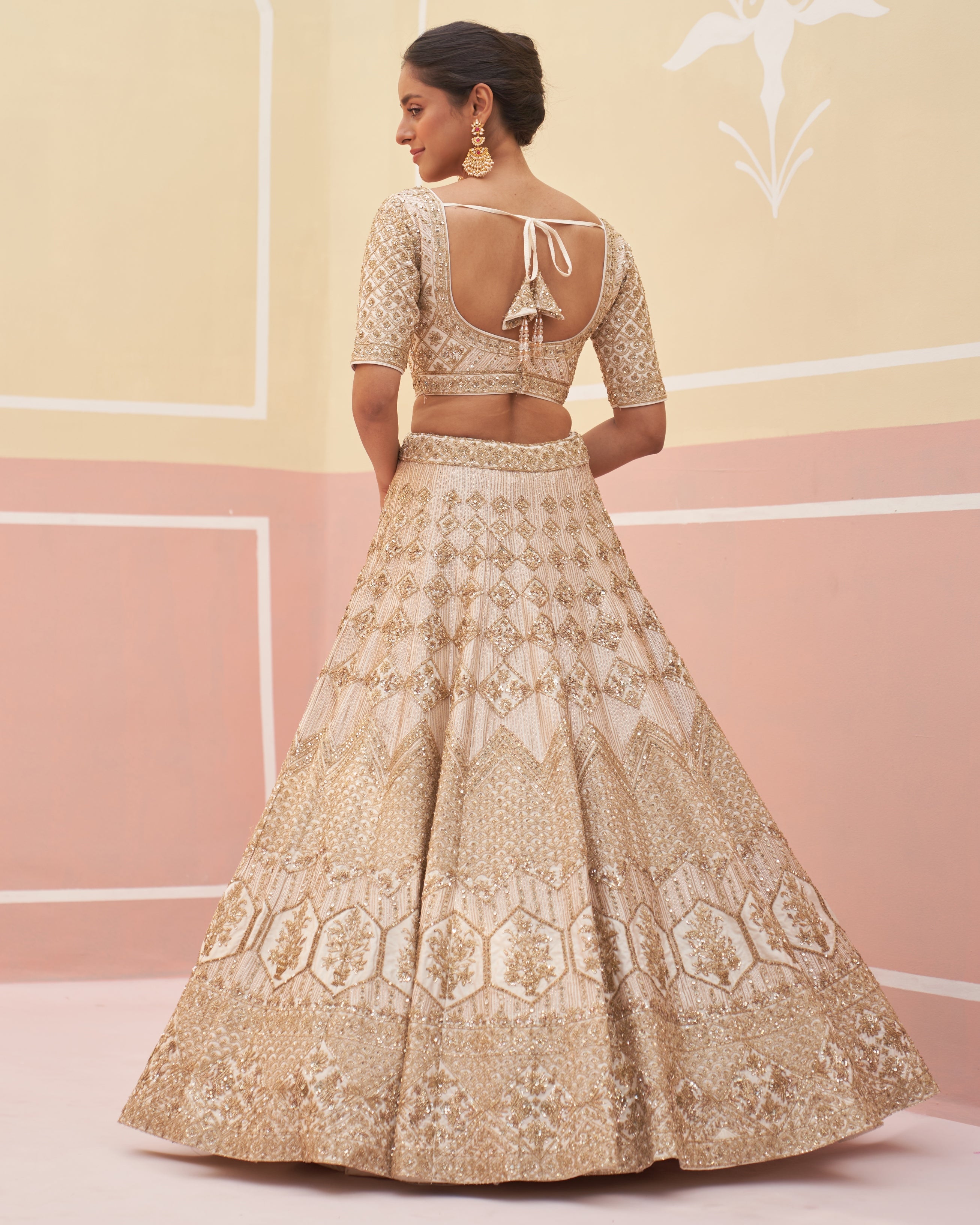 Bahira Ivory Raw Silk Lehenga Set