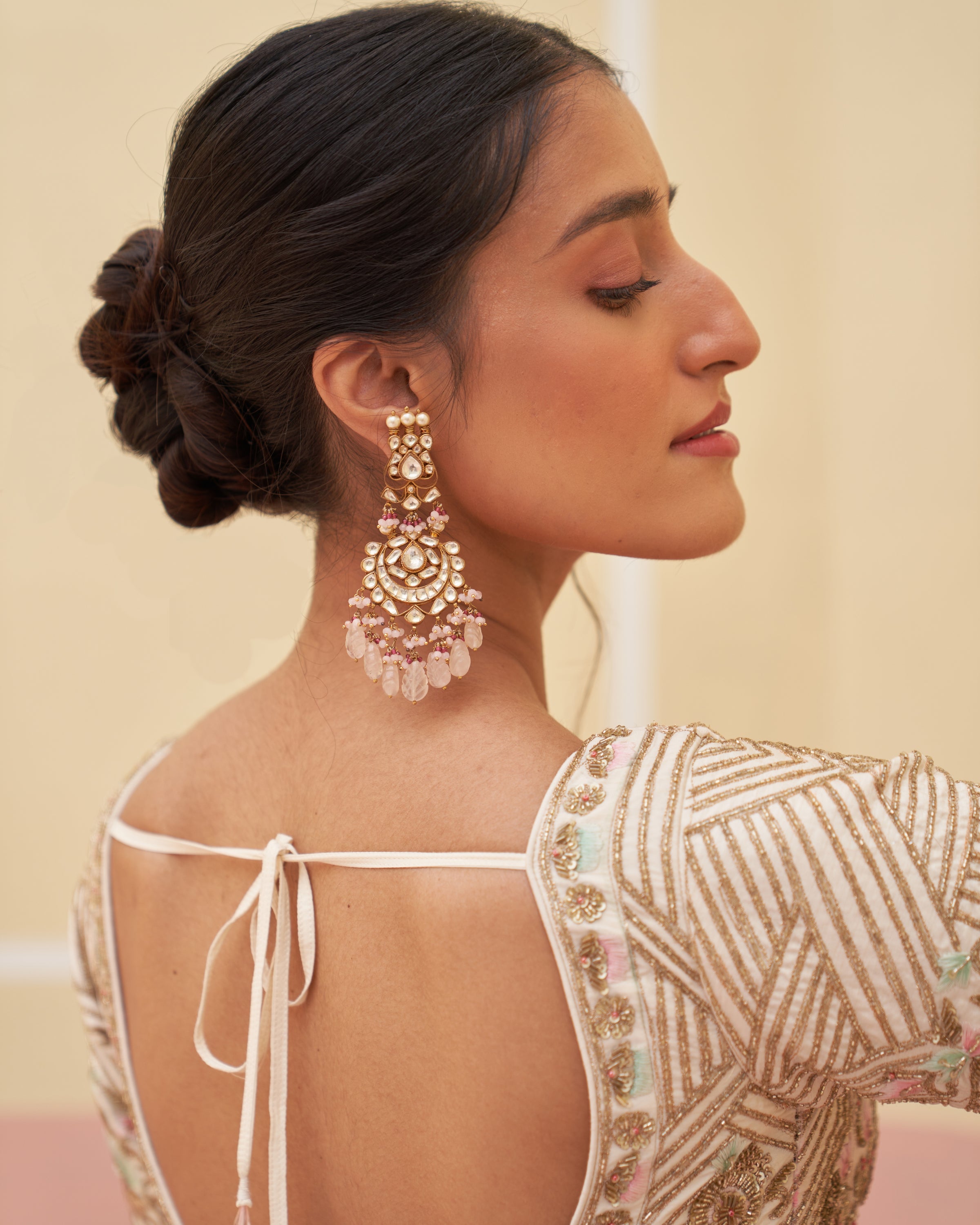 Dalia Ivory Raw Silk Lehenga Set