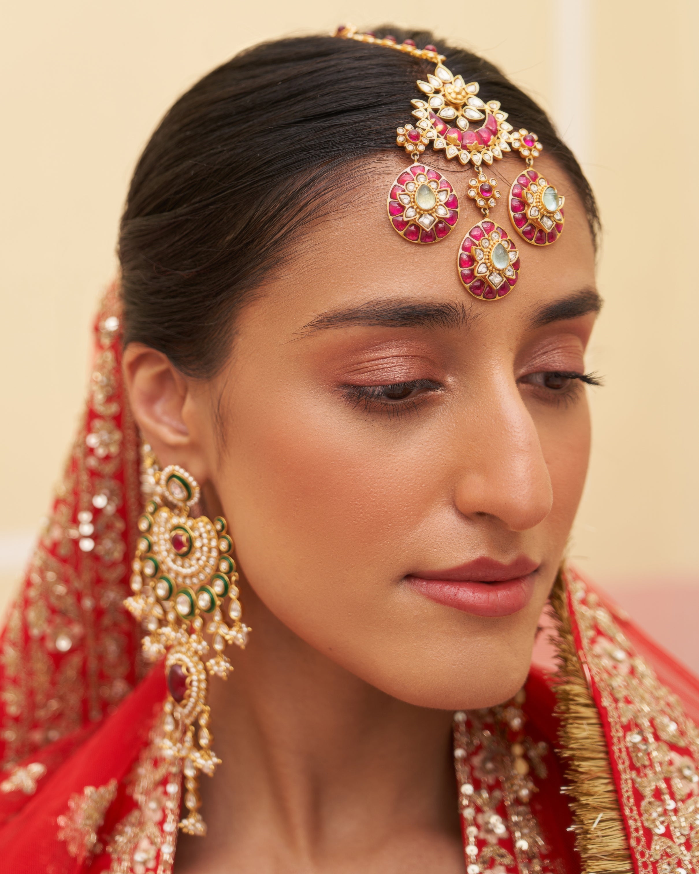 Hetal Red Raw Silk Lehenga Set