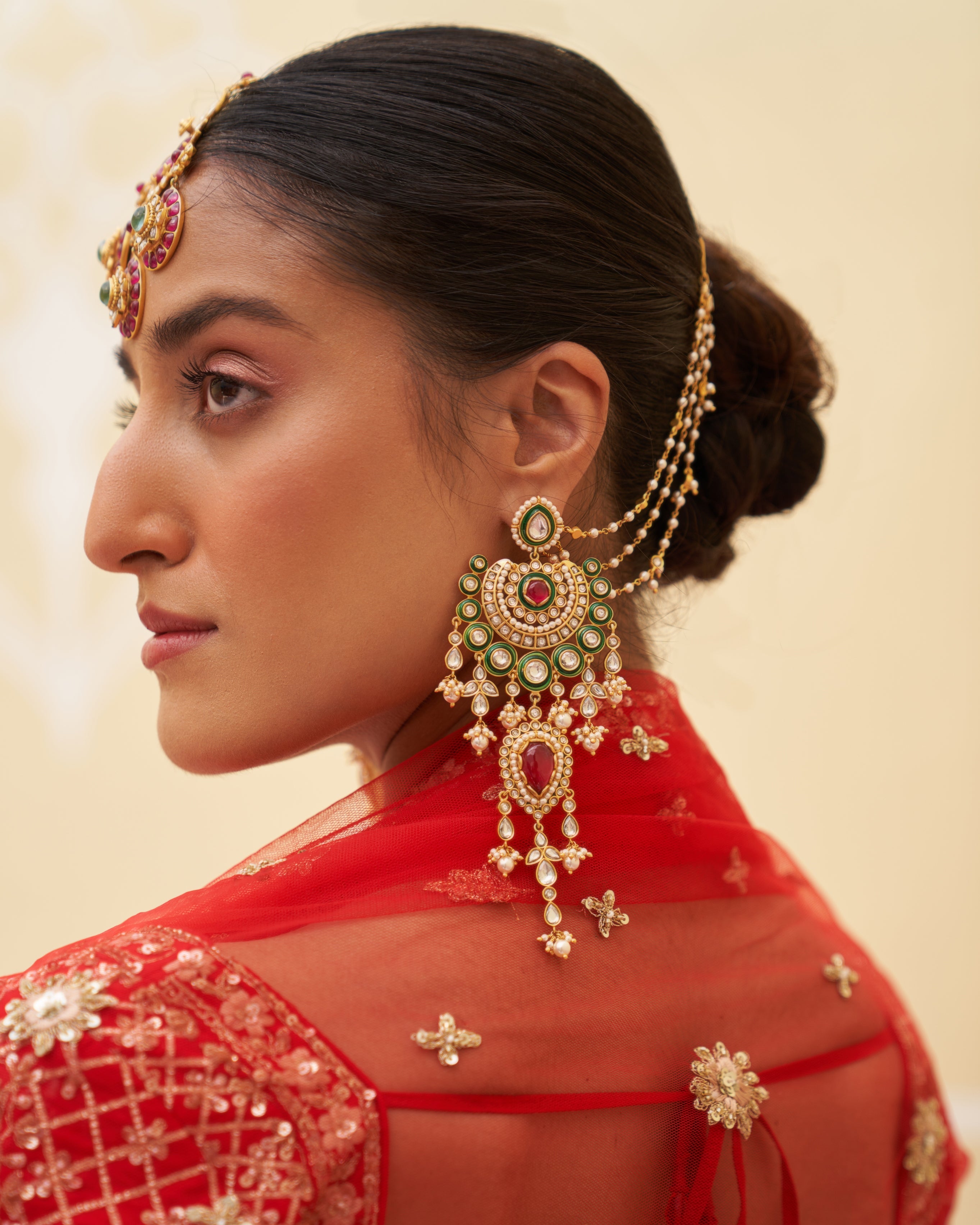 Hetal Red Raw Silk Lehenga Set