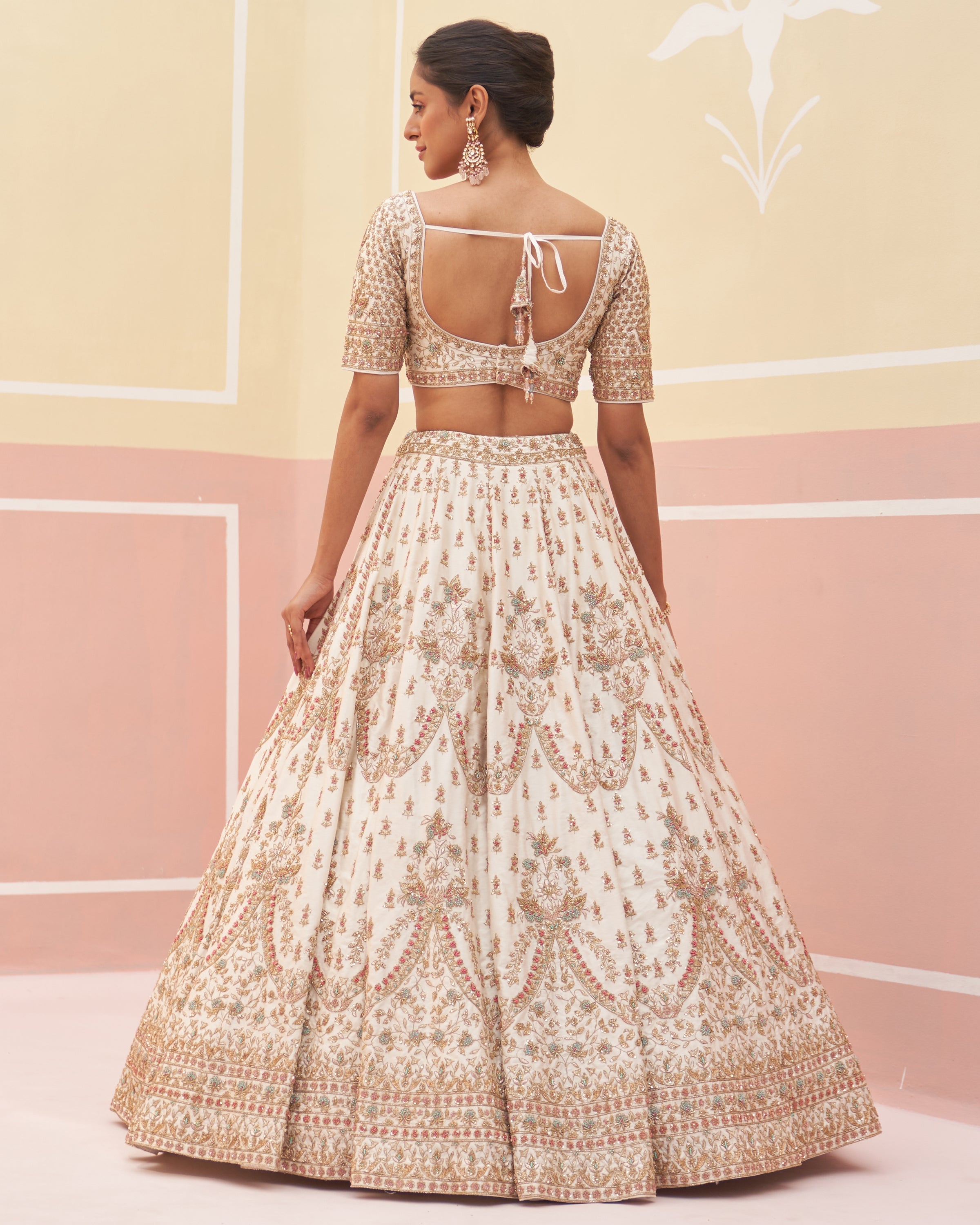 Safa Ivory Raw Silk Lehenga Set