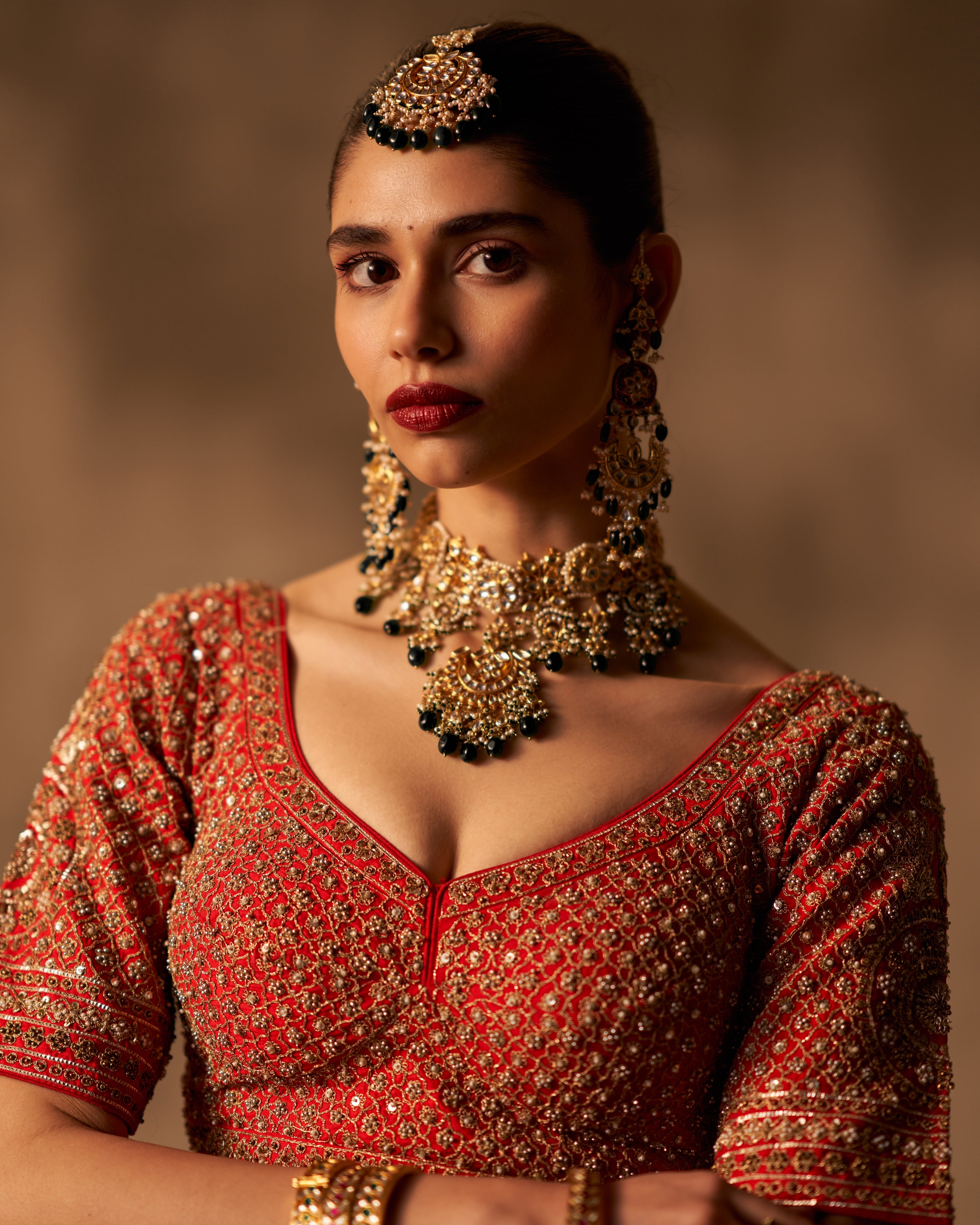 Hiral Red Raw Silk Double Dupatta Lehenga Set