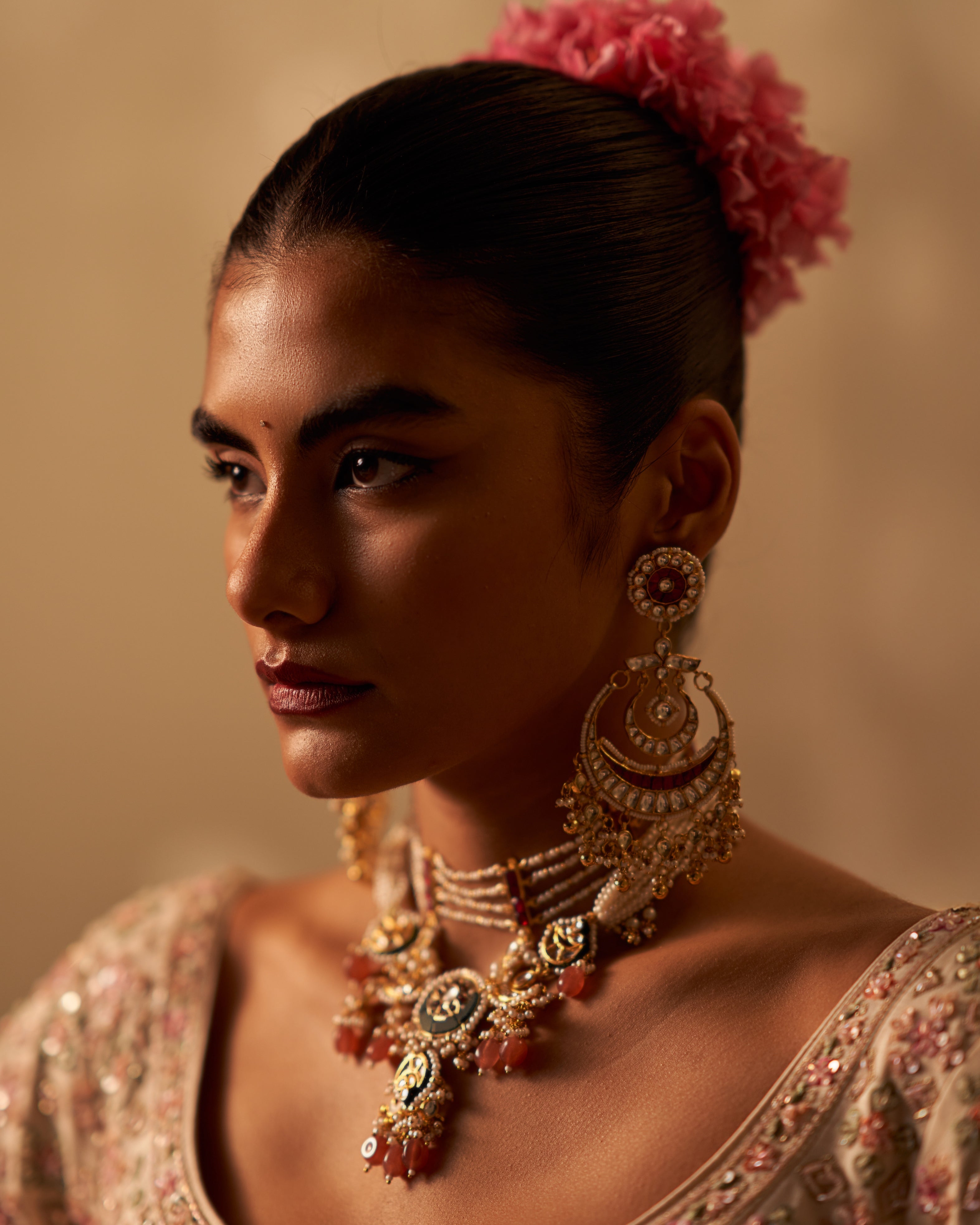 Chaya Ivory Raw Silk Double Dupatta Lehenga Set