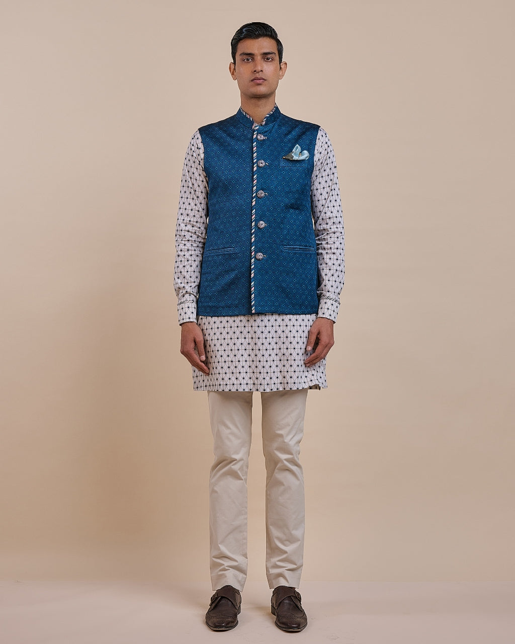 Navy Blue Nehru Jacket