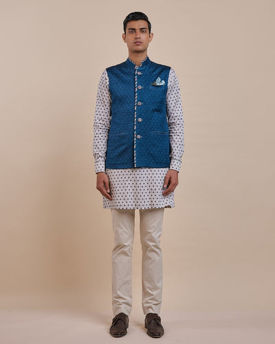 Navy Blue Nehru Jacket