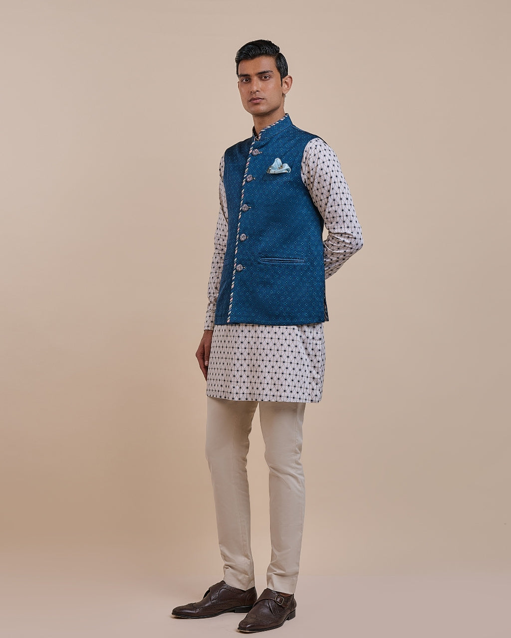 Navy Blue Nehru Jacket