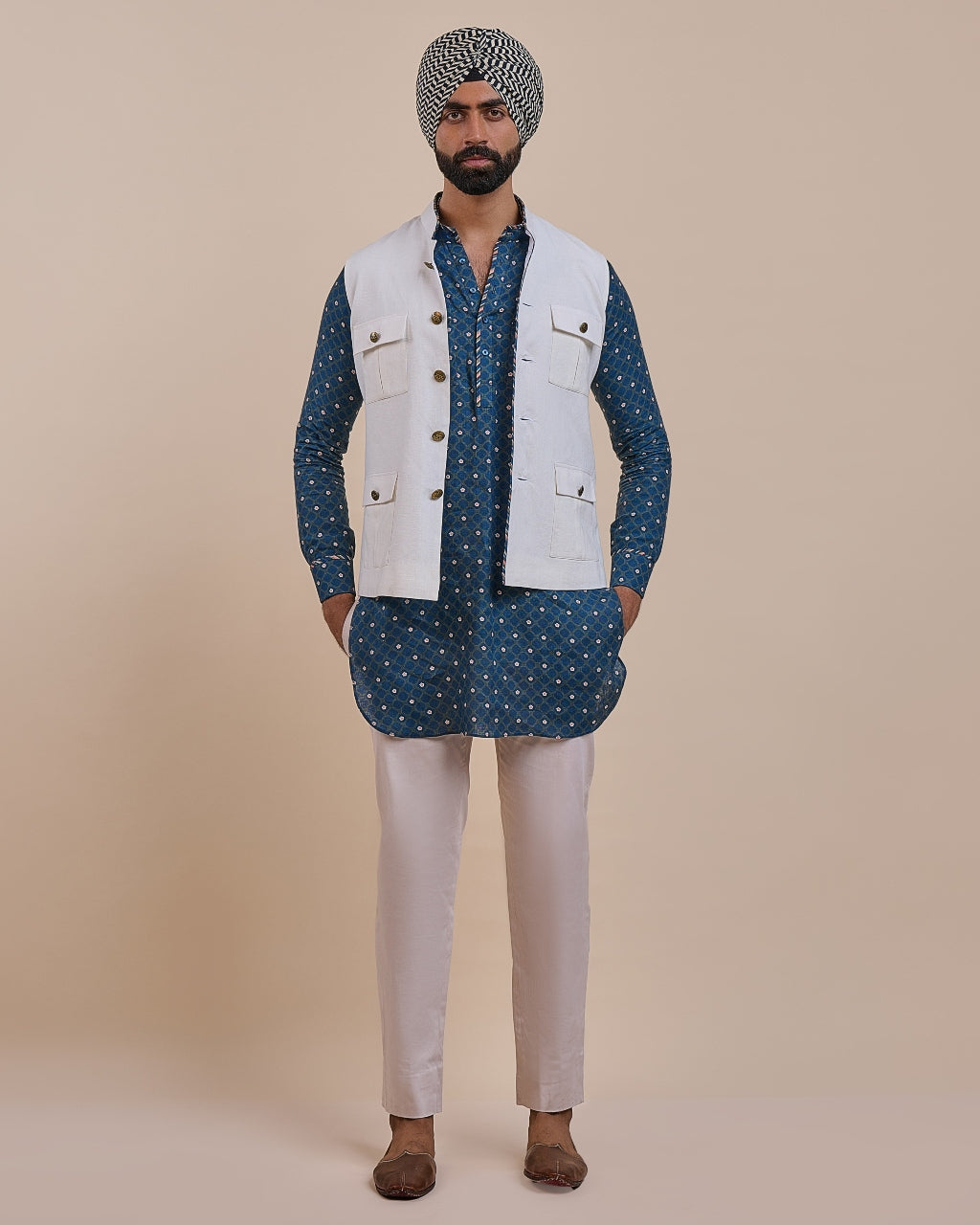 Pearl Ivory Nehru Jacket