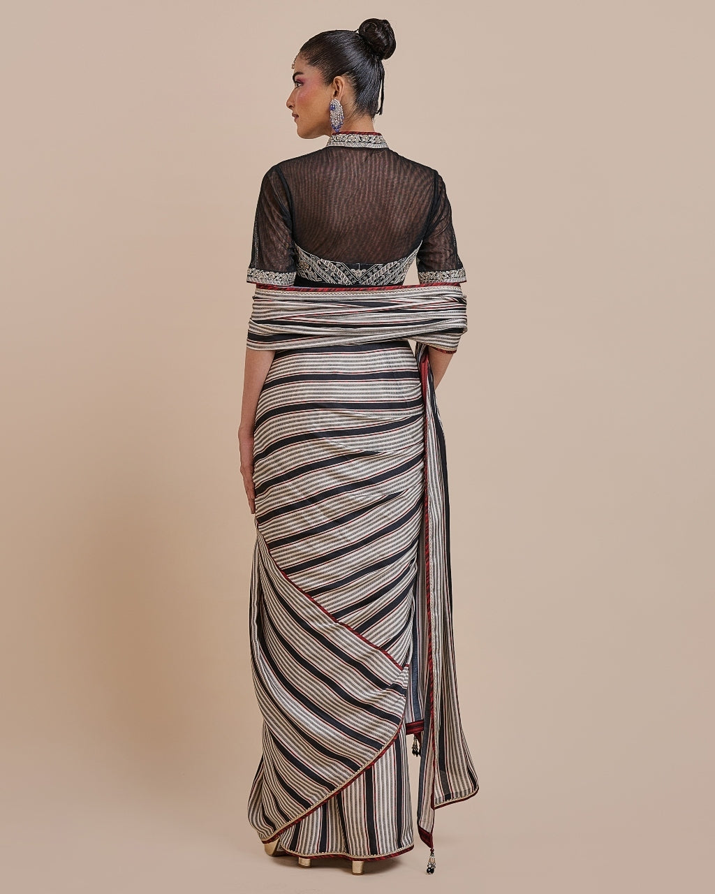 Noir Ivory Sari Set