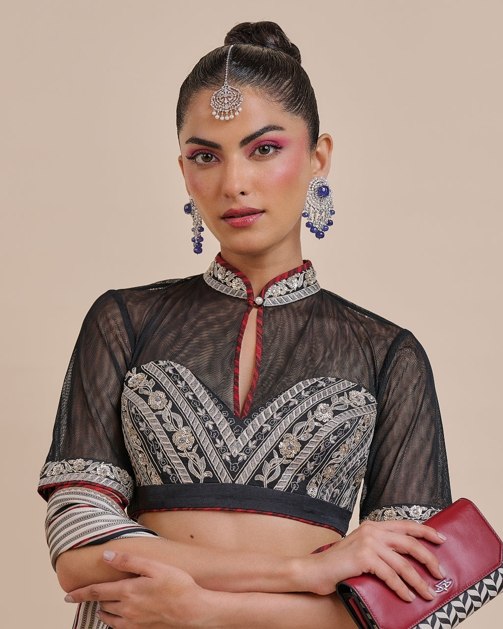 Noir Ivory Sari Set