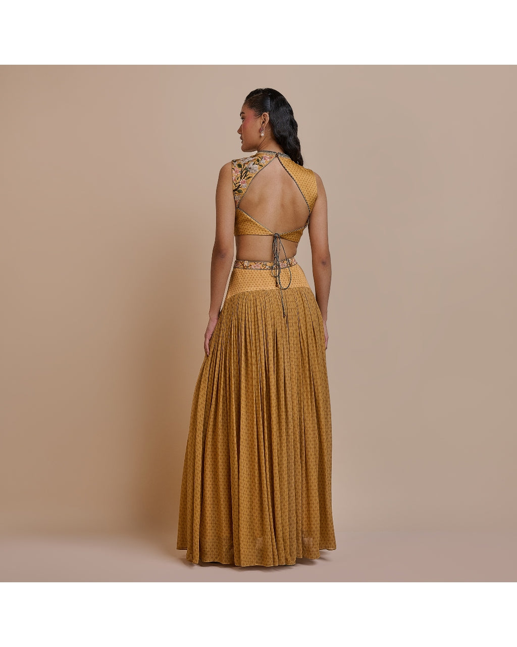 Ochre Mustard Skirt Set