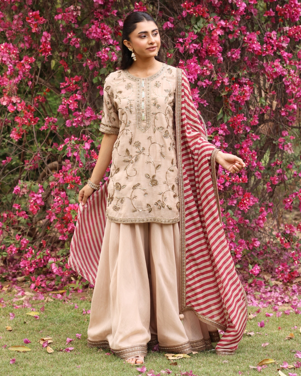 Beige Zareen Sharara