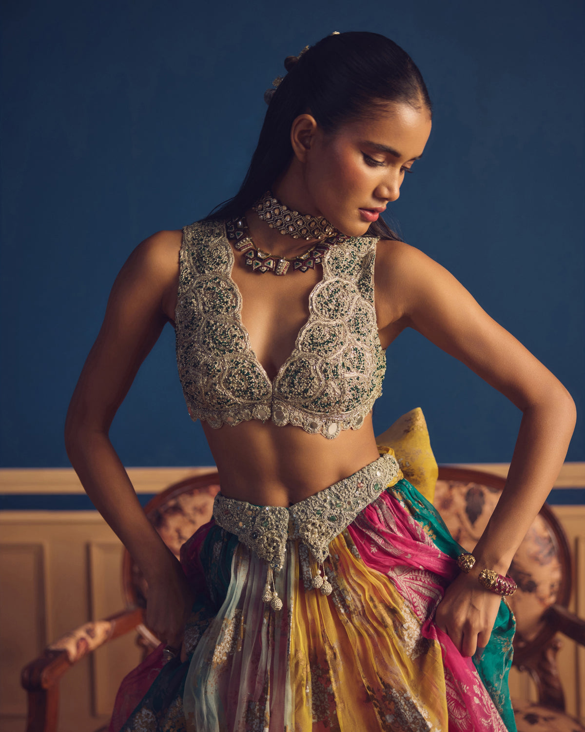 Aleena Multicolour Lehenga Set