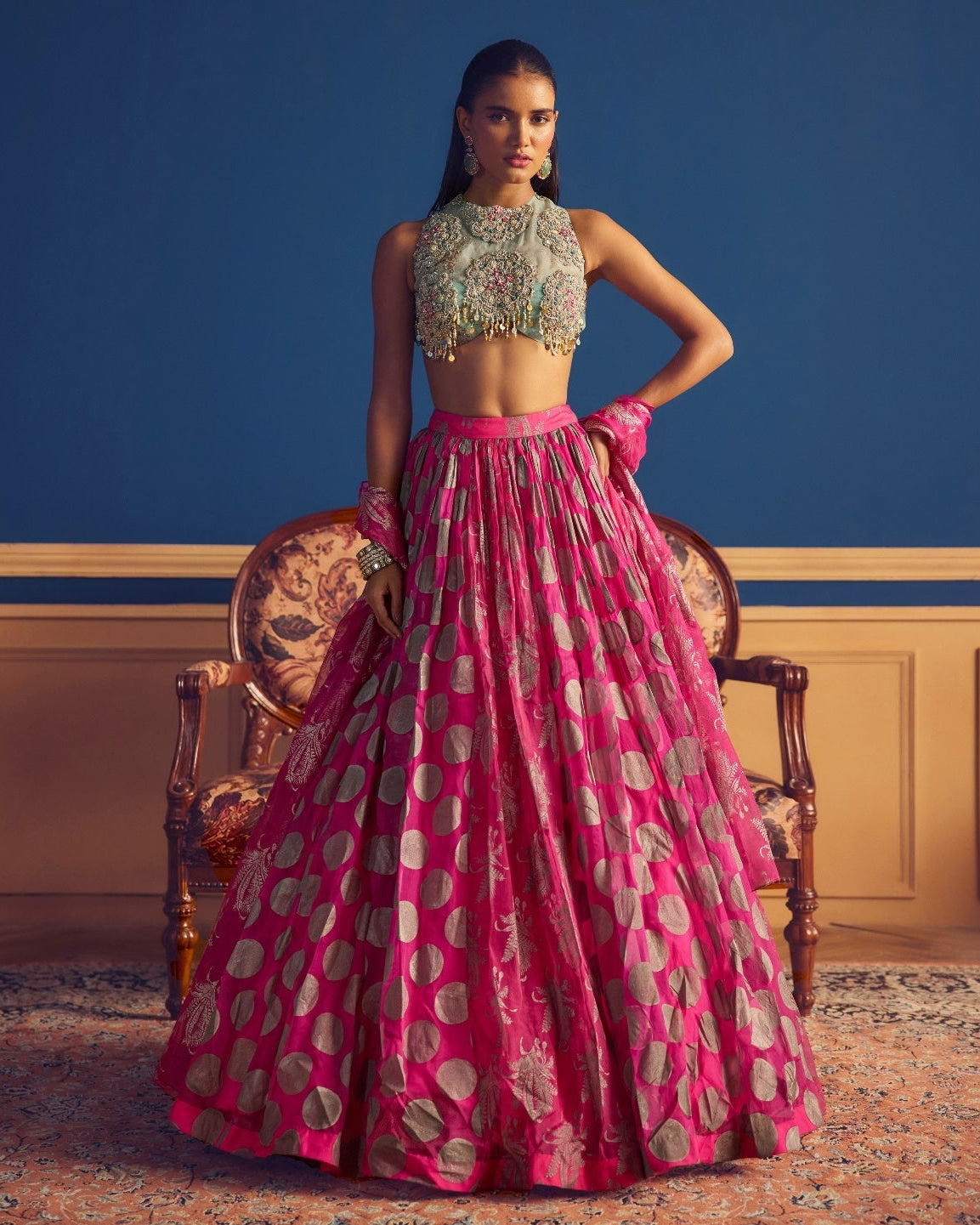 Eliza Fuchsia Lehenga Set