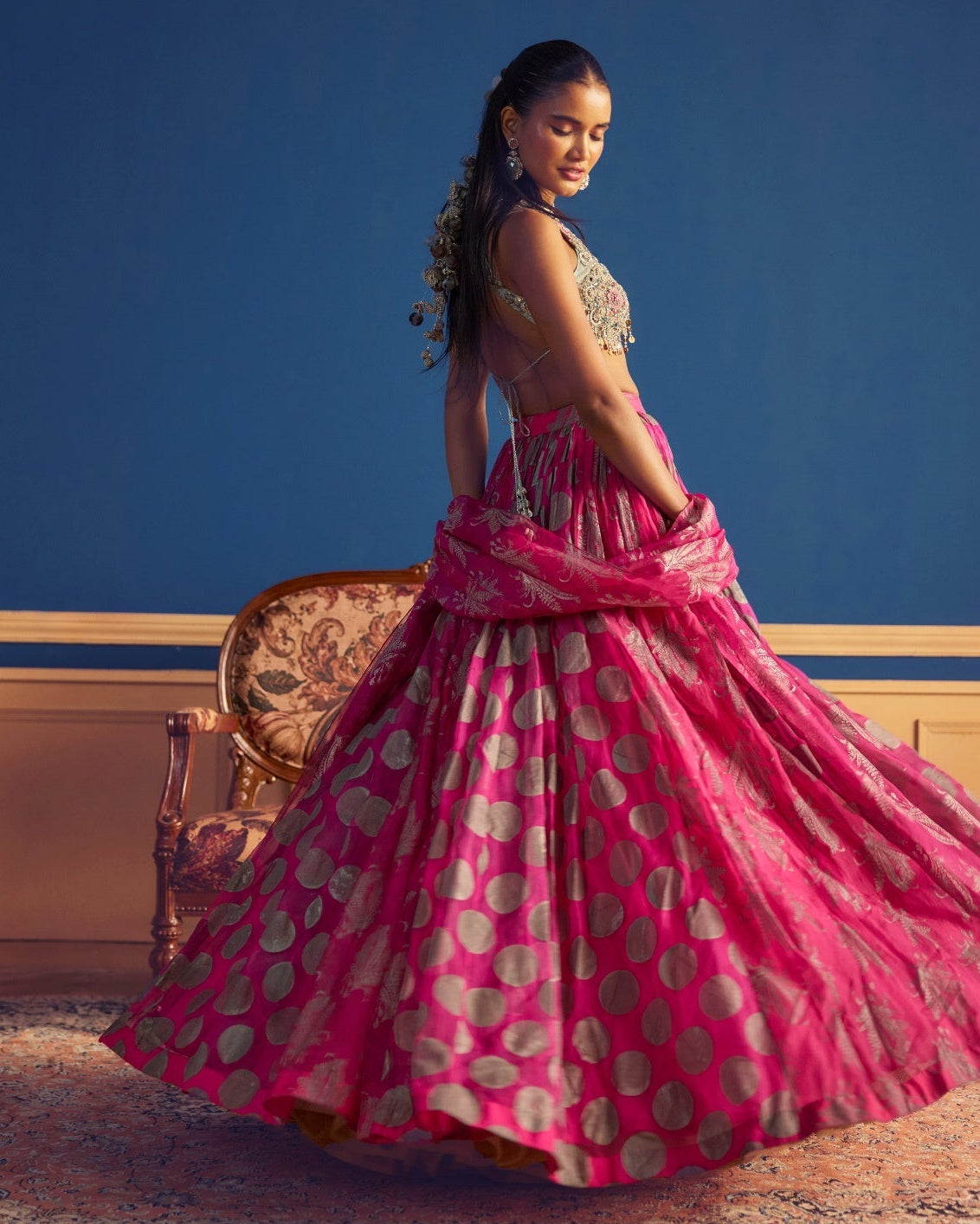 Eliza Fuchsia Lehenga Set