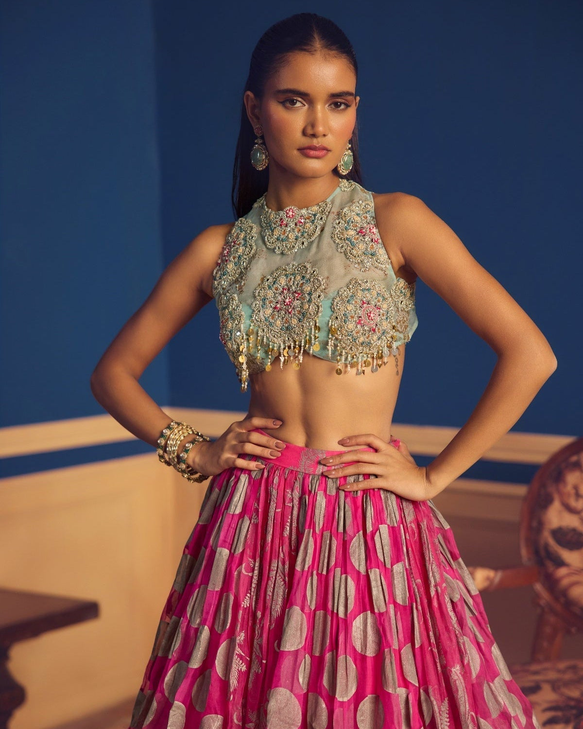 Eliza Fuchsia Lehenga Set