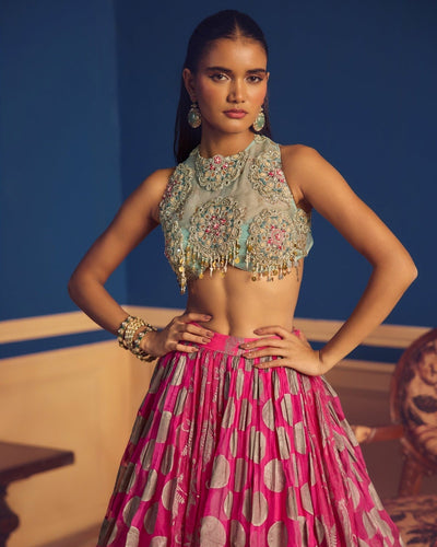 Eliza Fuchsia Lehenga Set