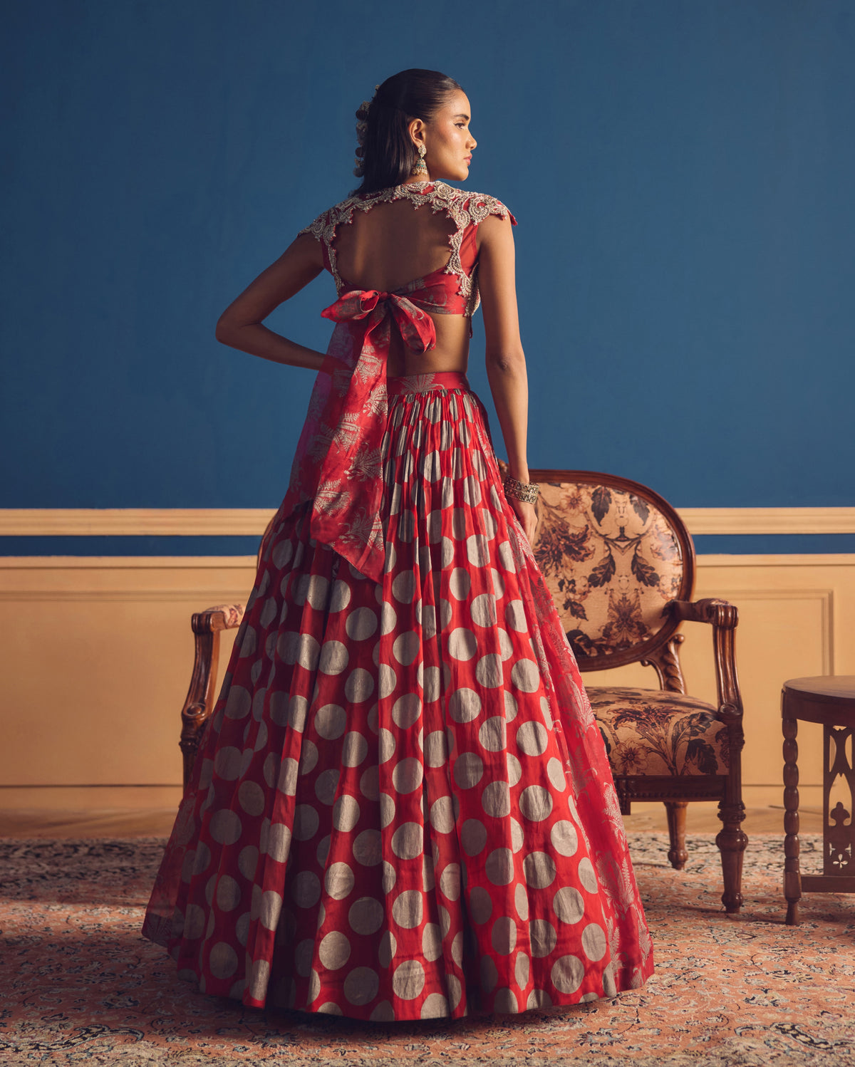 Eira Red Printed Lehenga Set