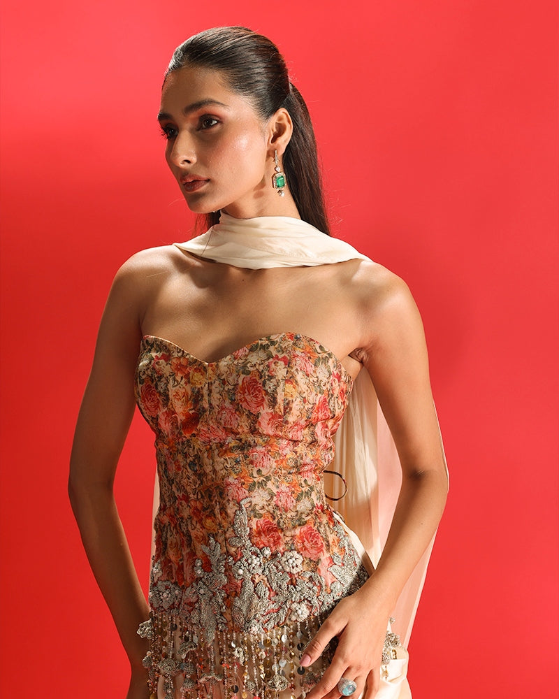 Ella Ivory Floral Kurta Salwar Set