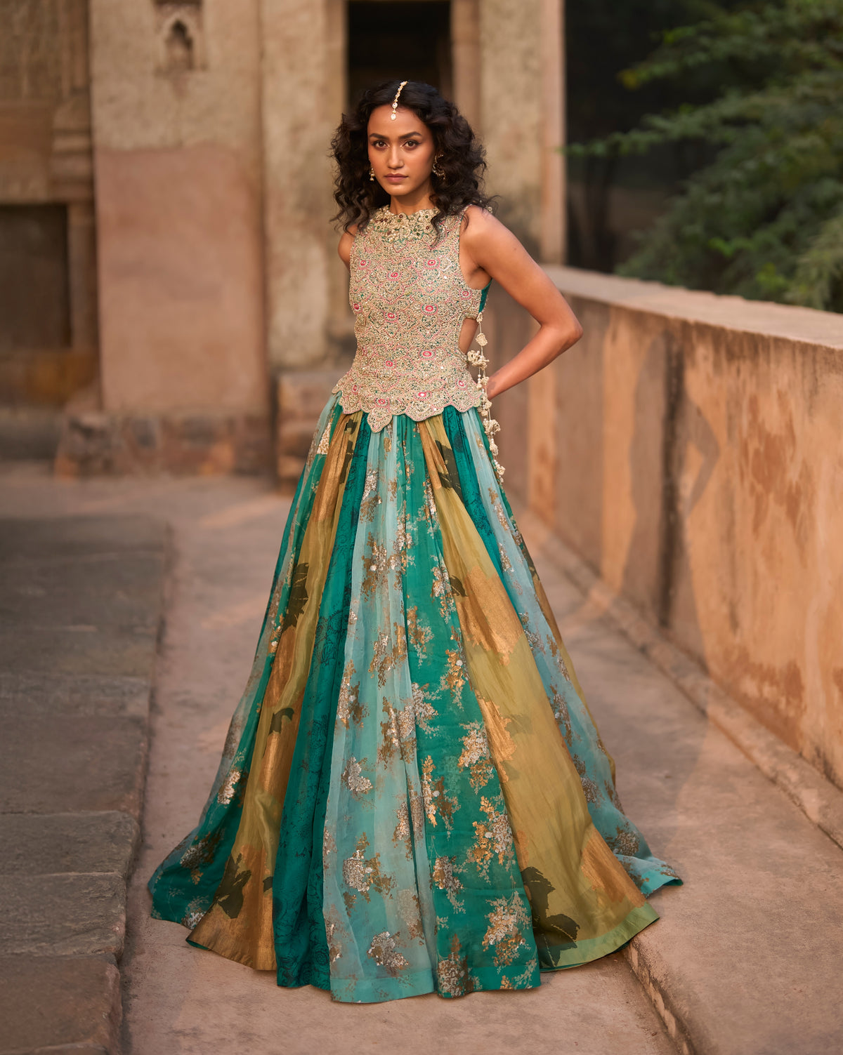 Khushi Teal Green Anarkali