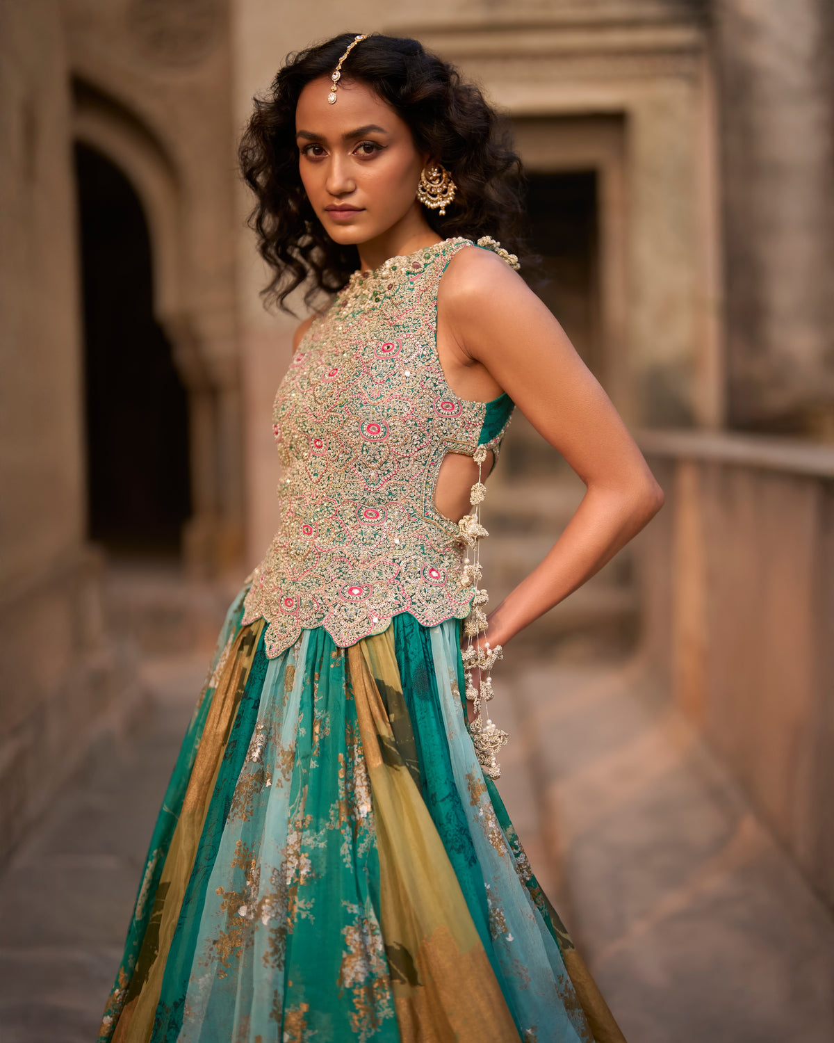 Khushi Teal Green Anarkali