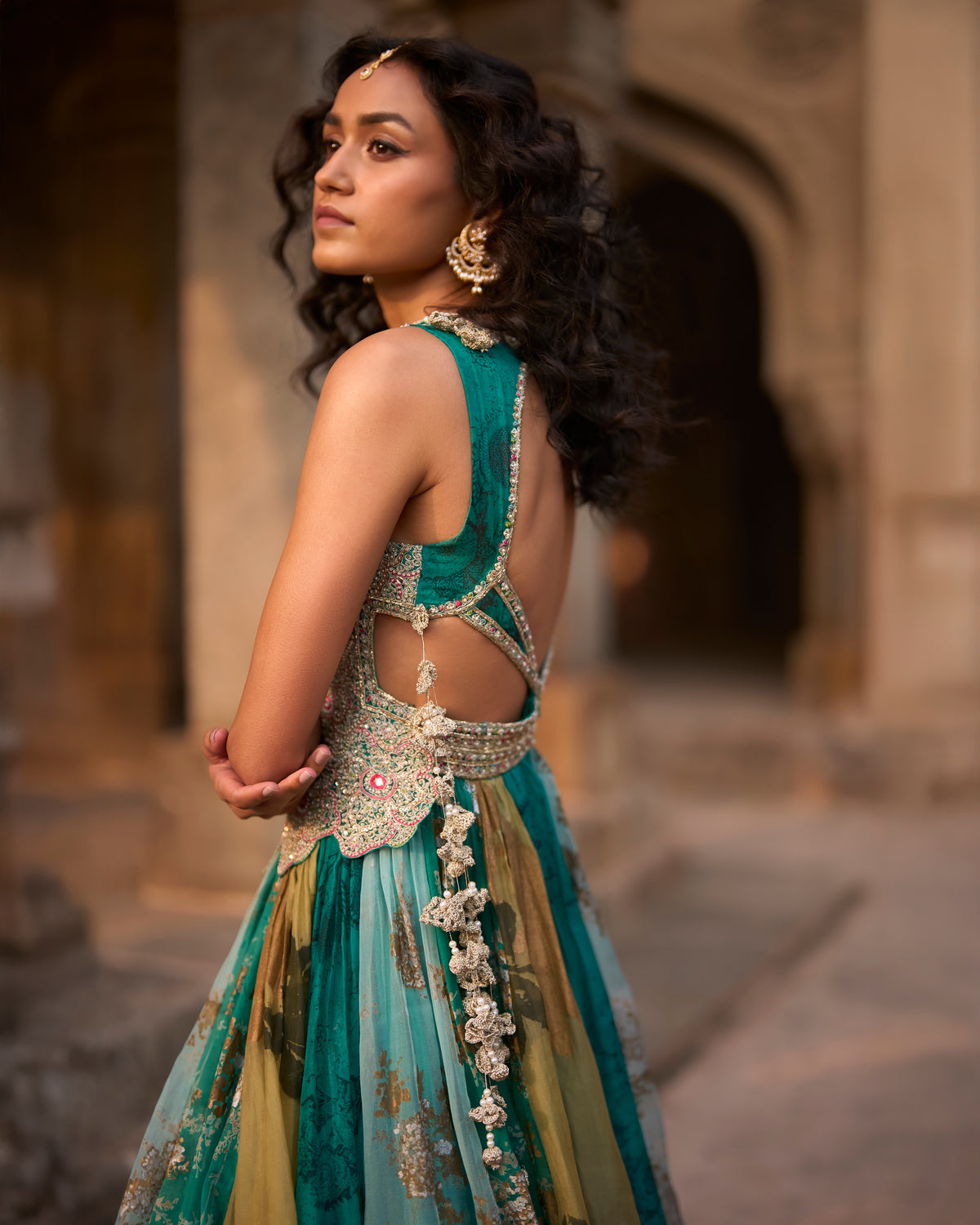 Khushi Teal Green Anarkali