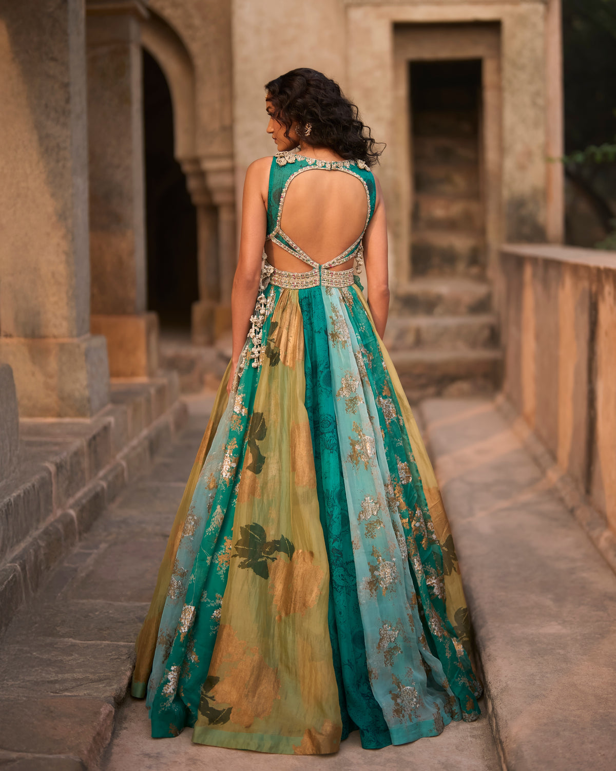 Khushi Teal Green Anarkali