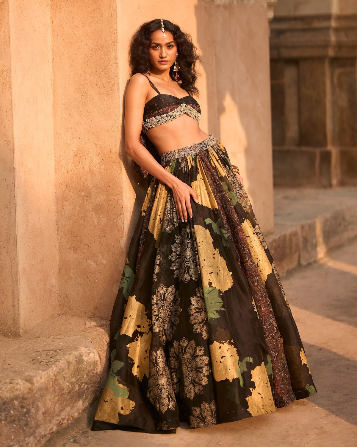 Rosie Black Multihues Lehenga Set