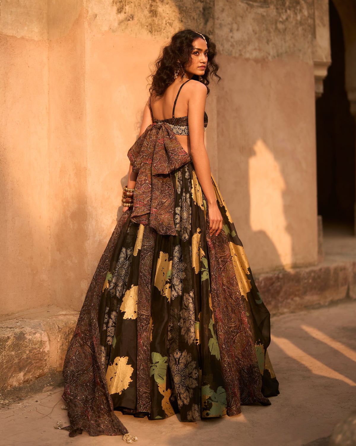 Rosie Black Multihues Lehenga Set