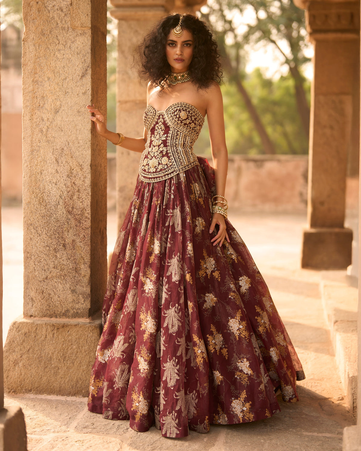 Victoria Brown Royal Bloom Anarkali