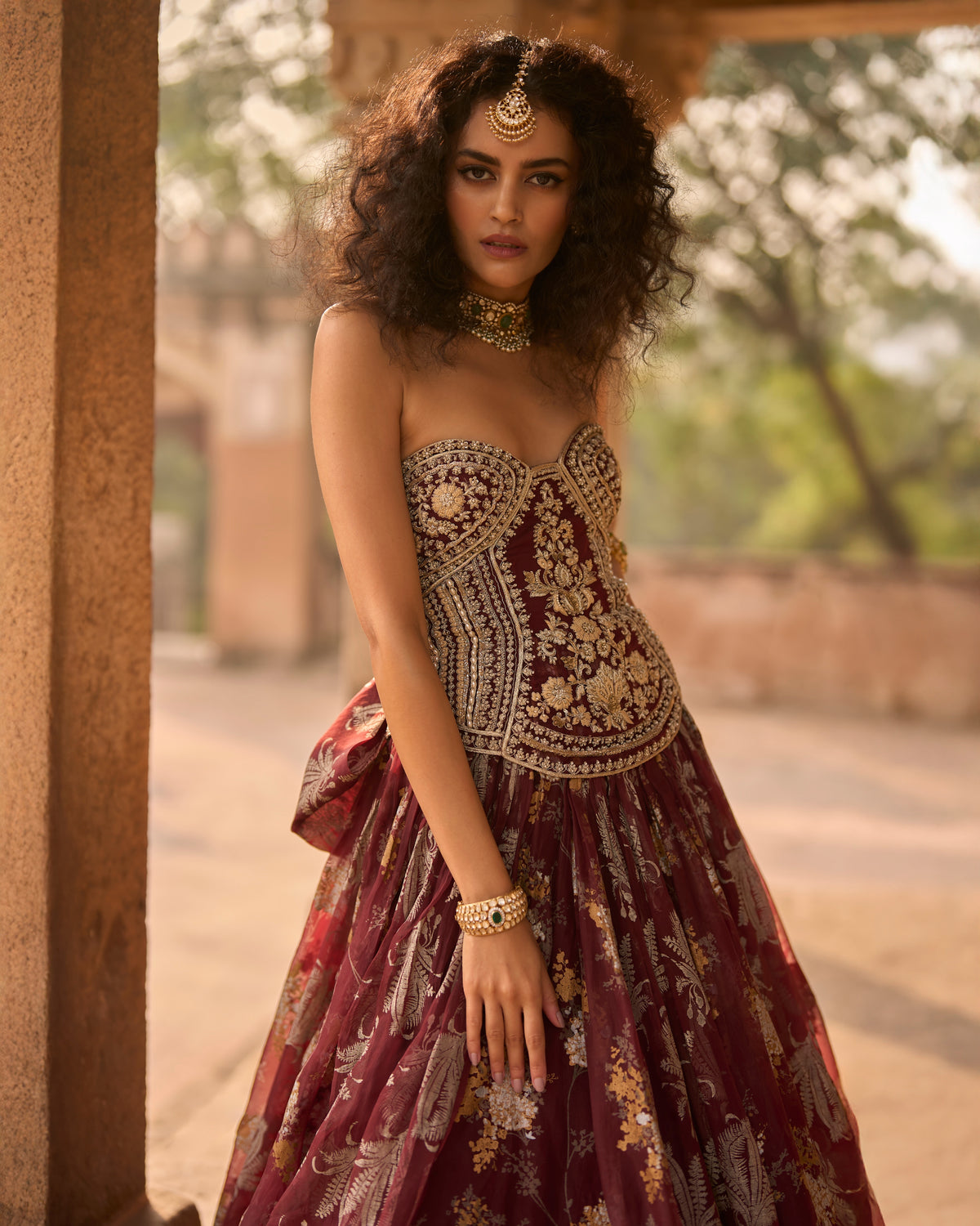 Victoria Brown Royal Bloom Anarkali