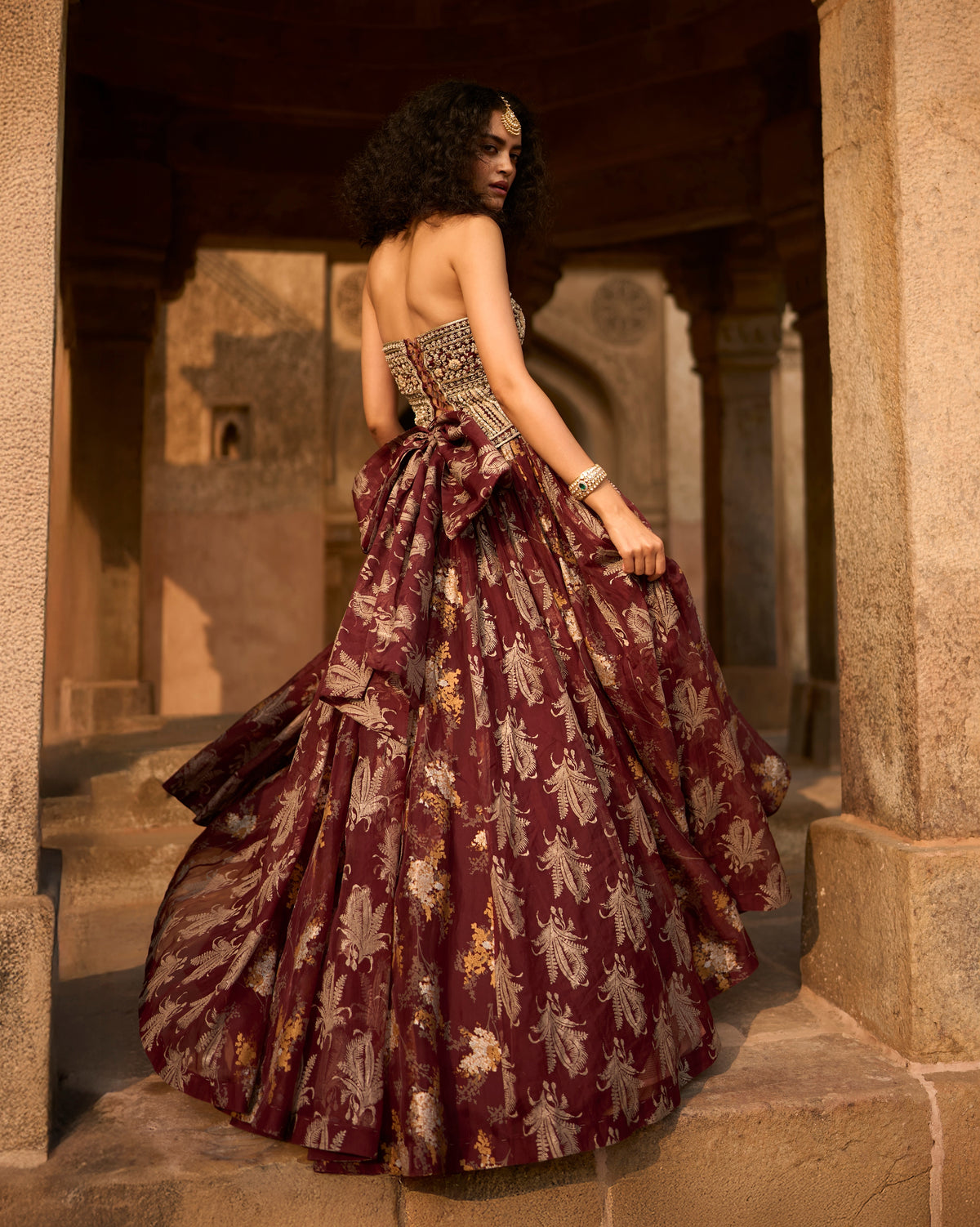 Victoria Brown Royal Bloom Anarkali