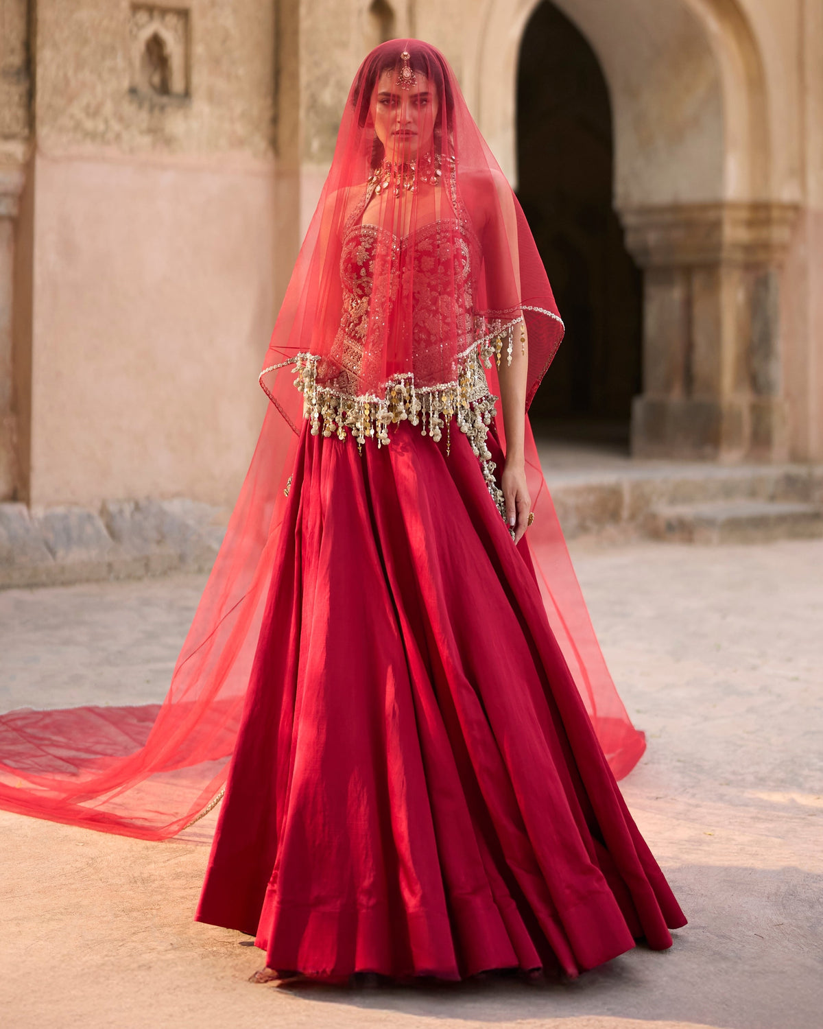Khushi Red Lehenga Set