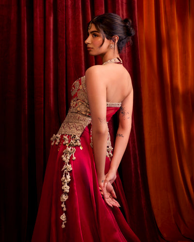 Khushi Red Lehenga Set