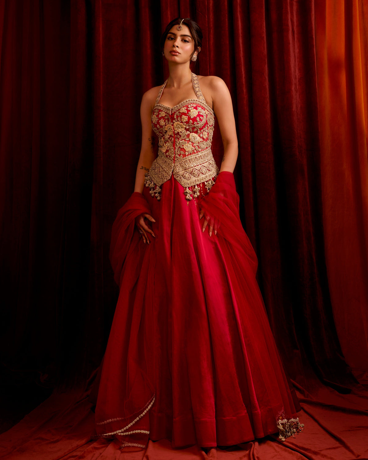 Khushi Red Lehenga Set